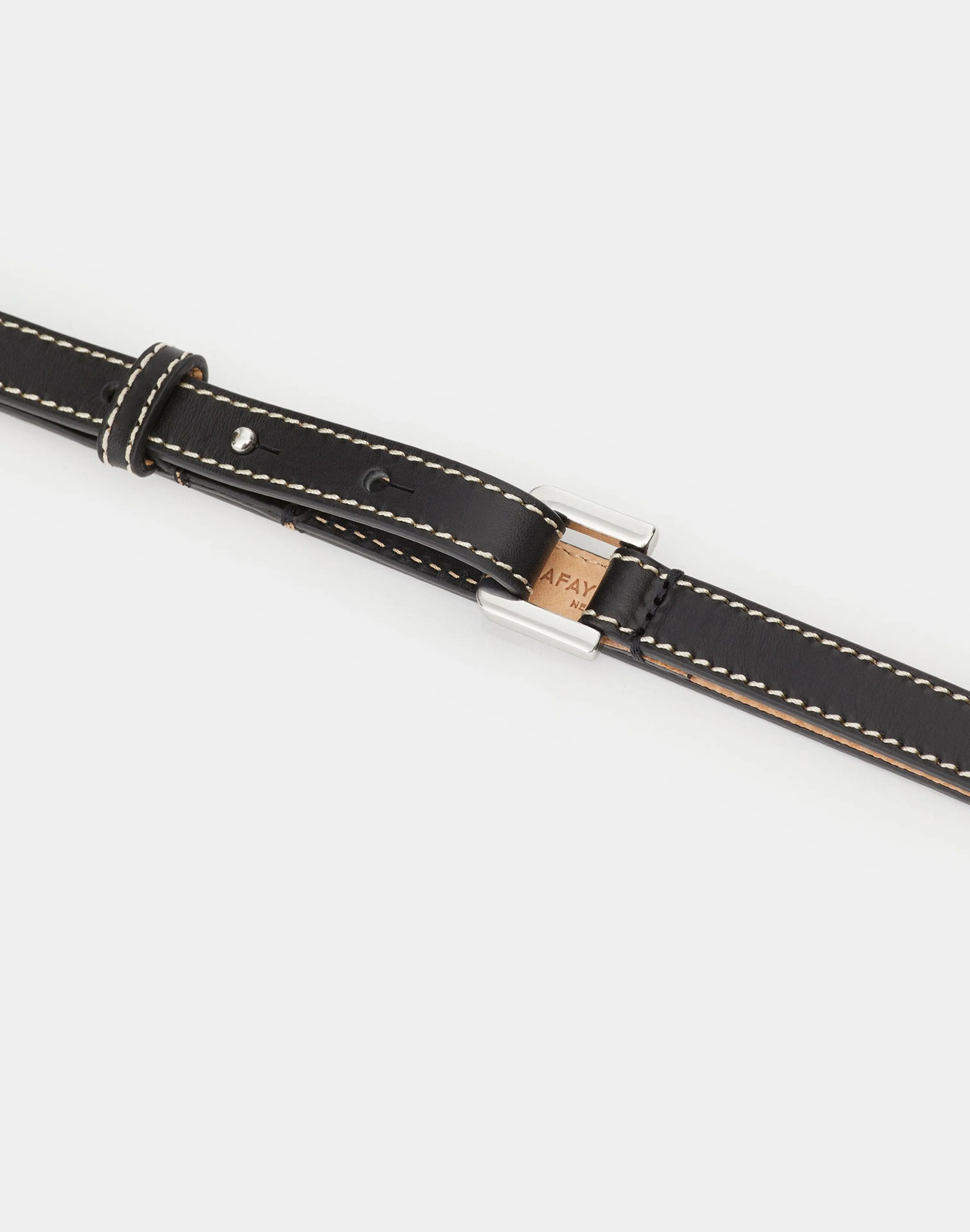 Italian Vachetta Leather Skinny Belt