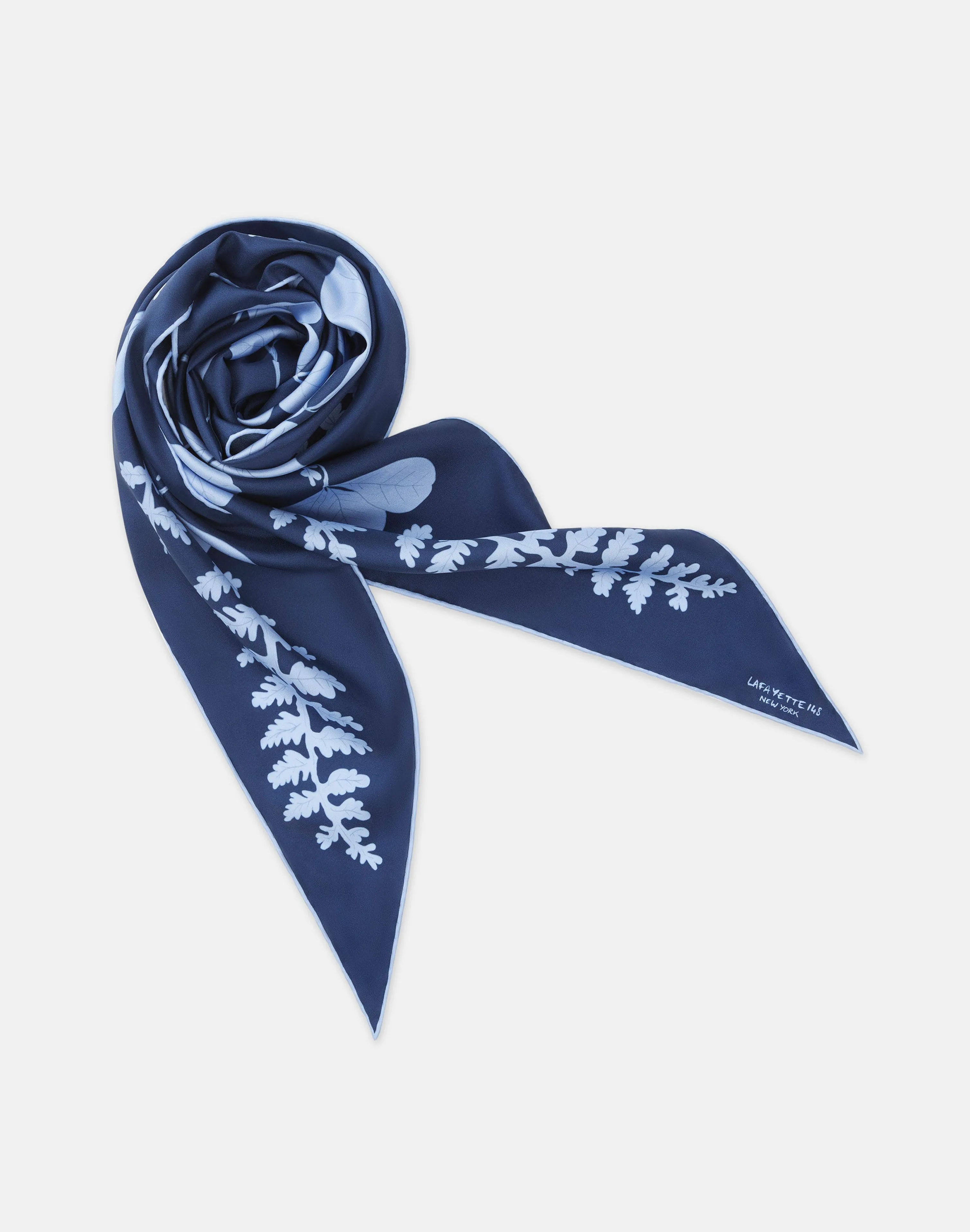 Flora Print Silk Diamond Scarf