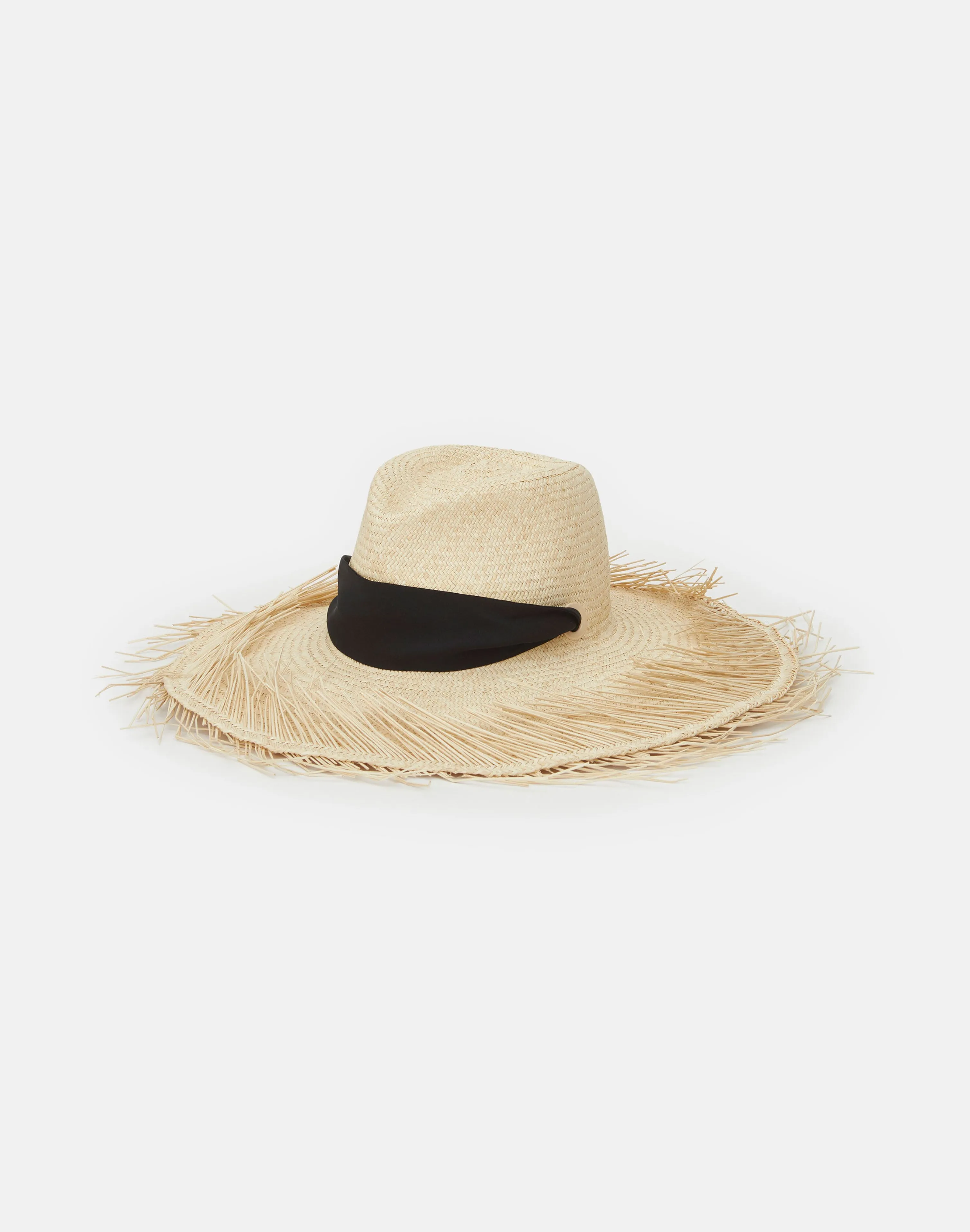 Handwoven Straw Fringed Hat