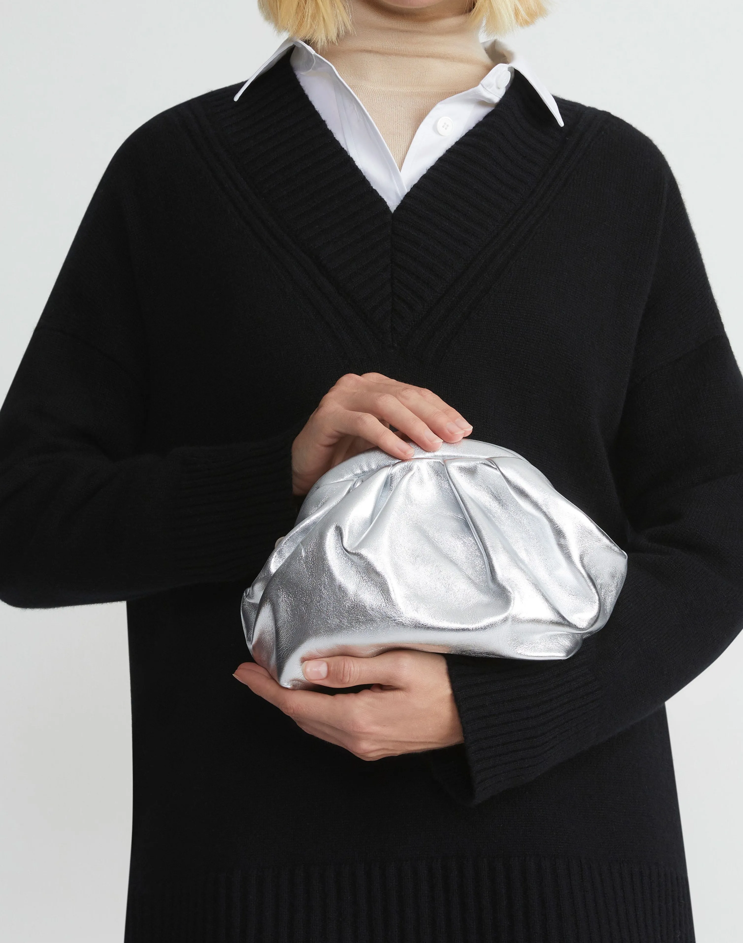 Metallic Nappa Leather Pochette