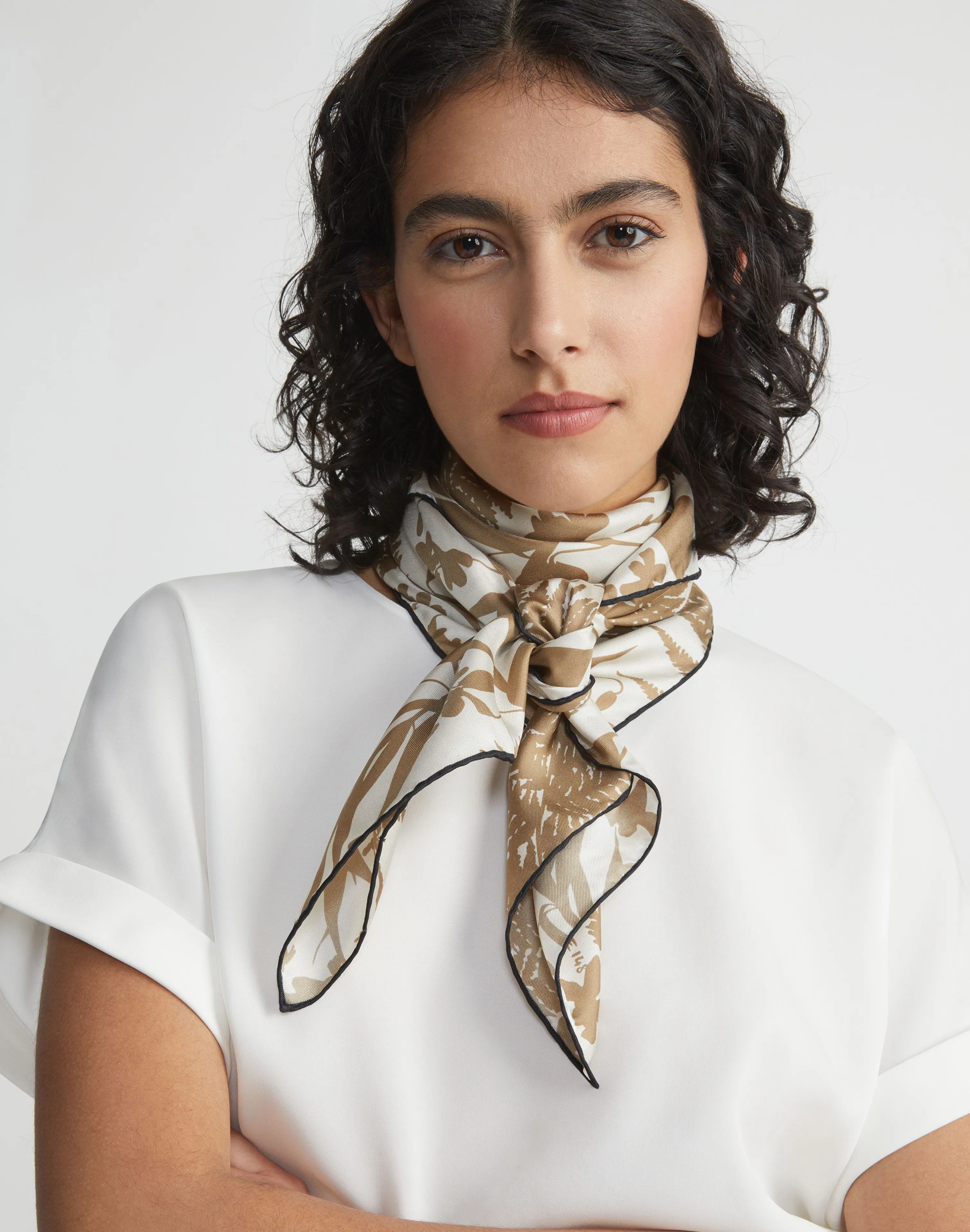 Eco Fern Fields Print Silk Scarf