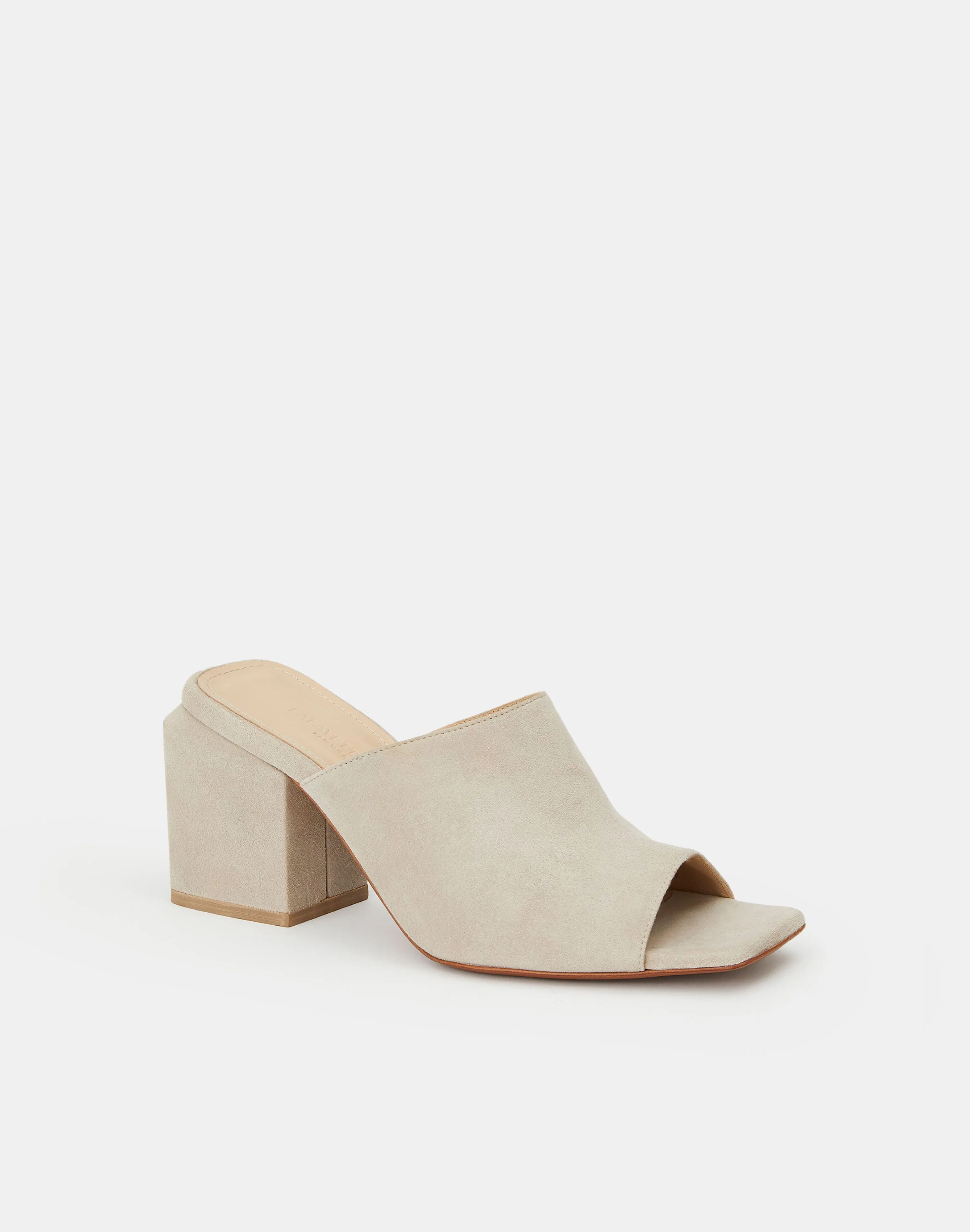 Suede Heeled Mule