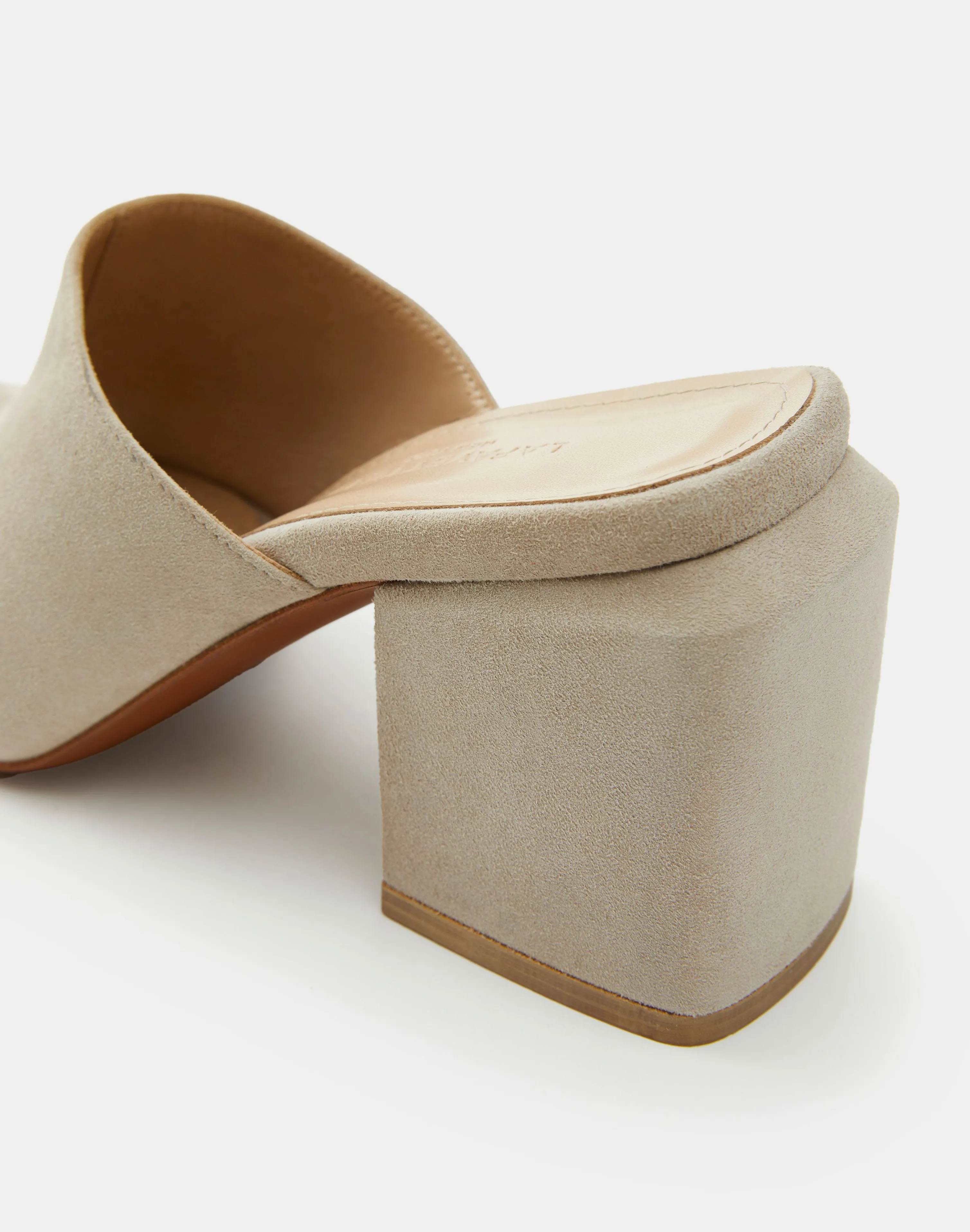 Suede Heeled Mule