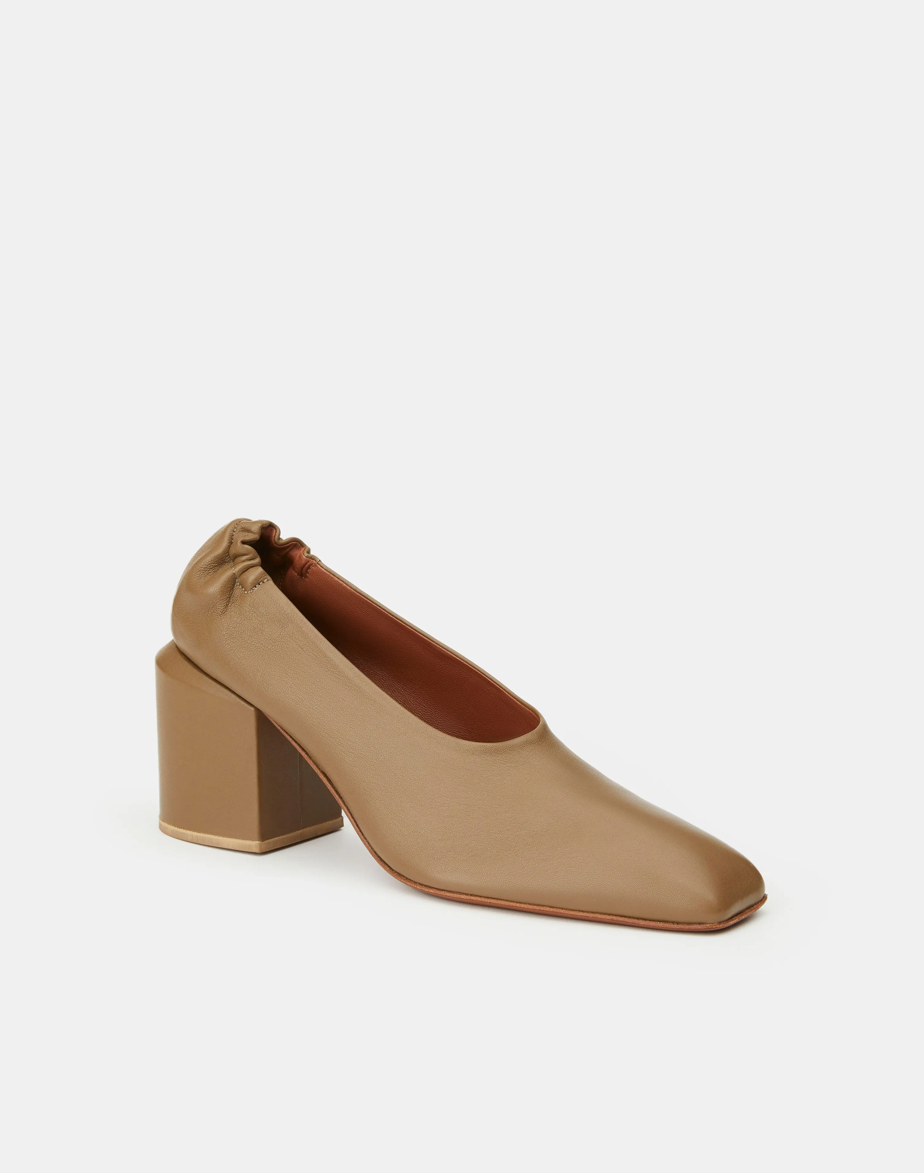 Nappa Leather Square Toe Pump
