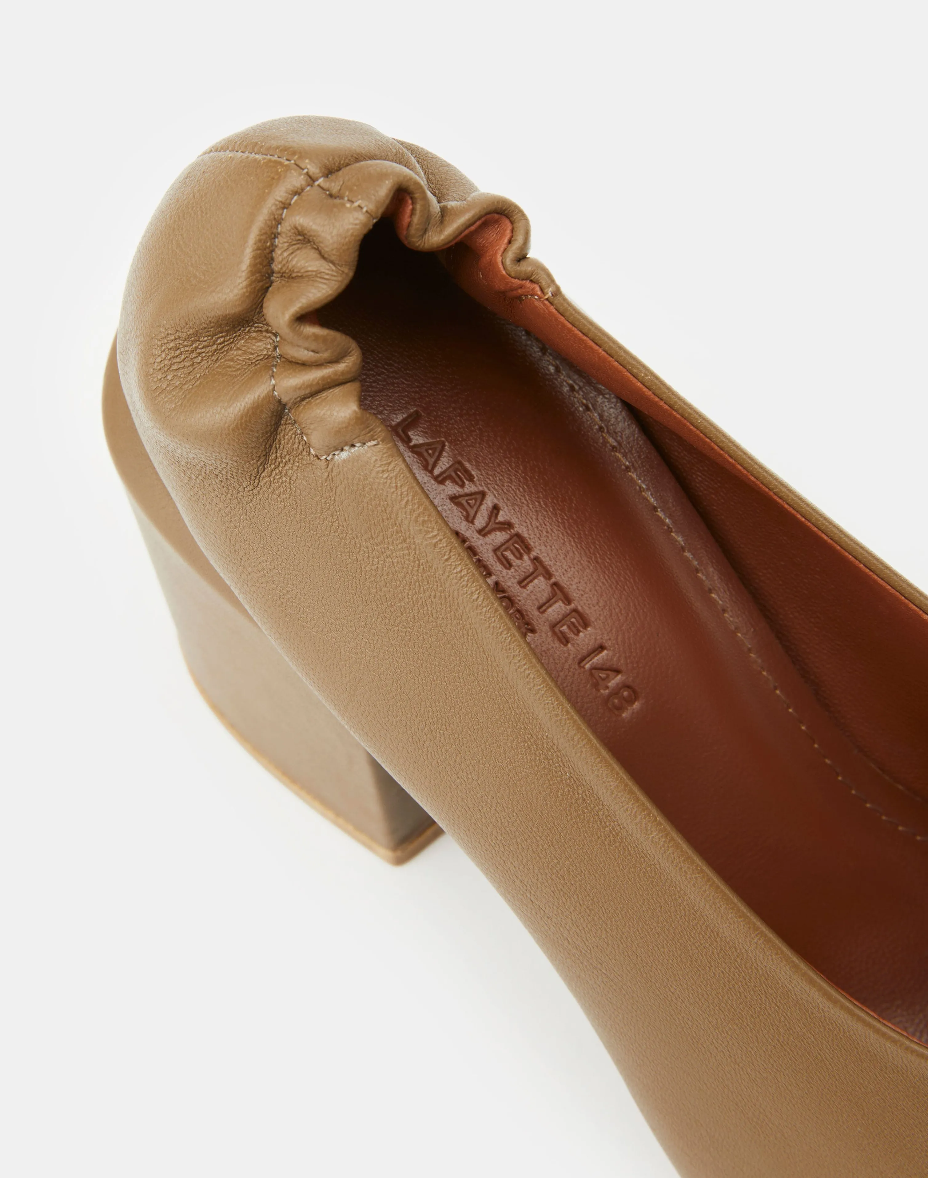 Nappa Leather Square Toe Pump