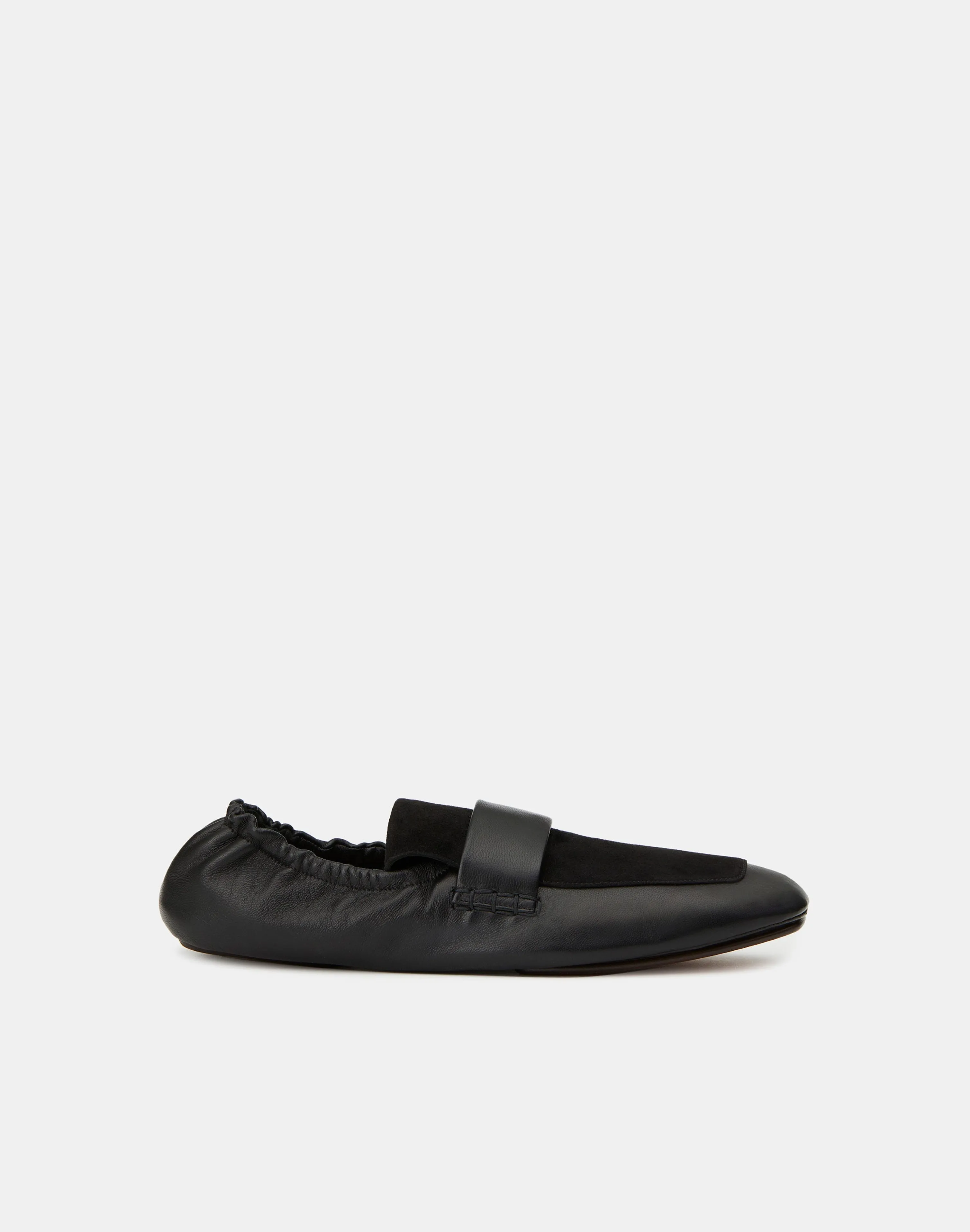 Nappa Leather & Suede Packable Loafer