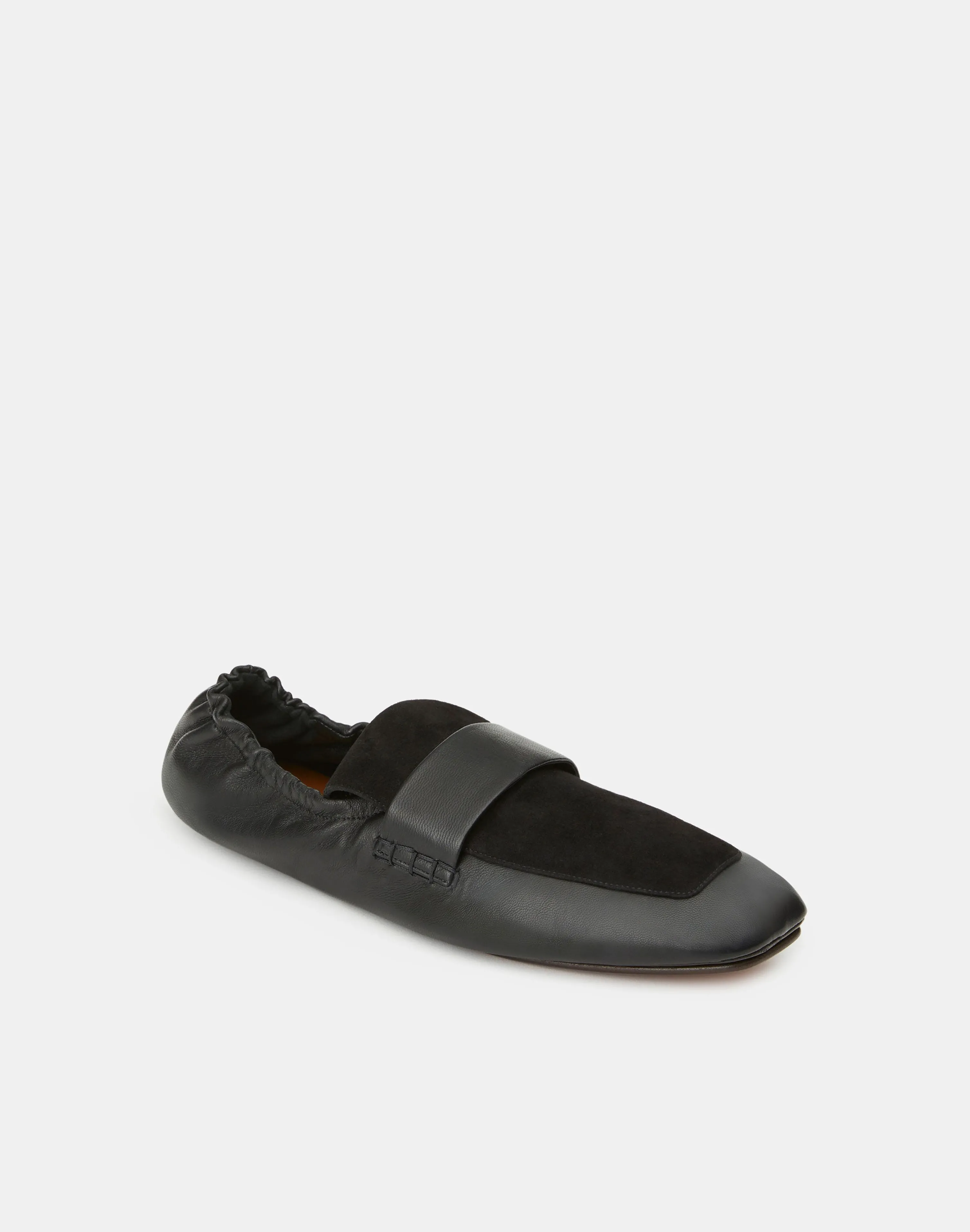 Nappa Leather & Suede Packable Loafer