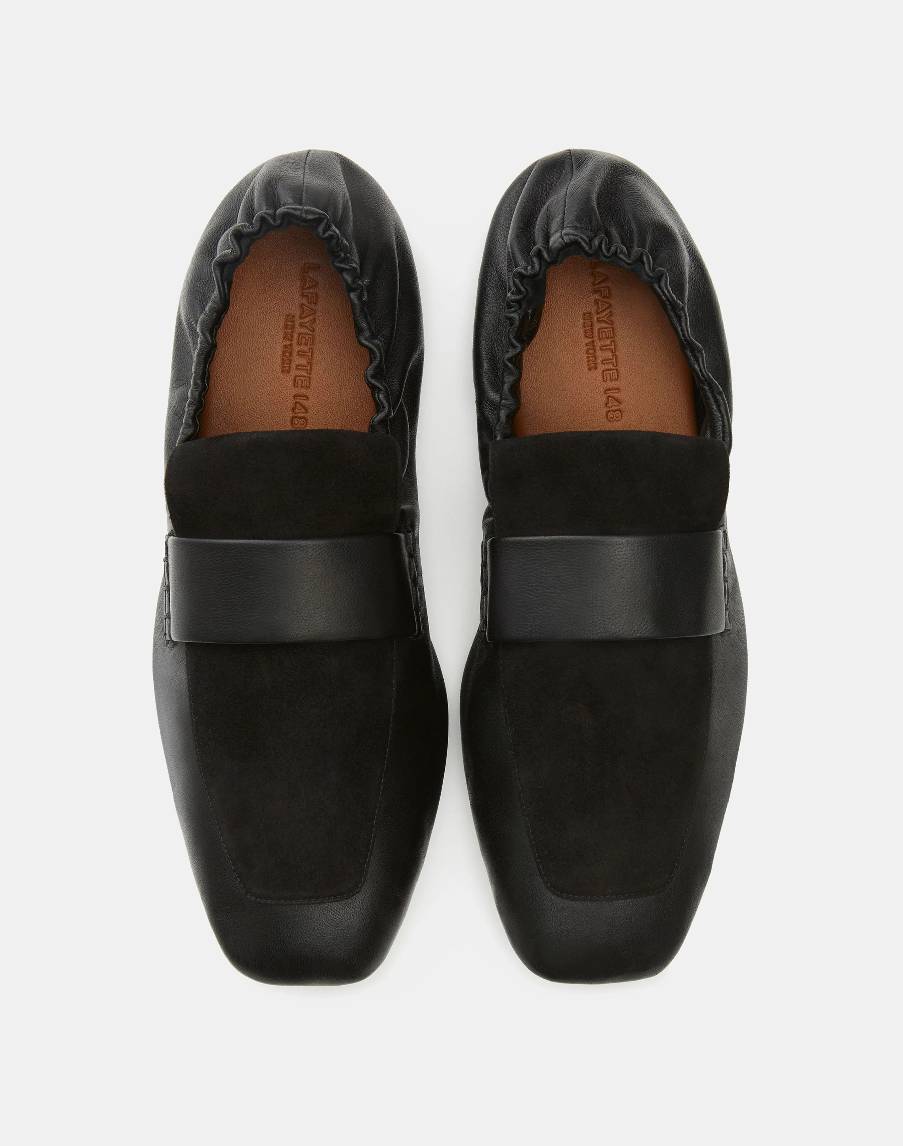 Nappa Leather & Suede Packable Loafer