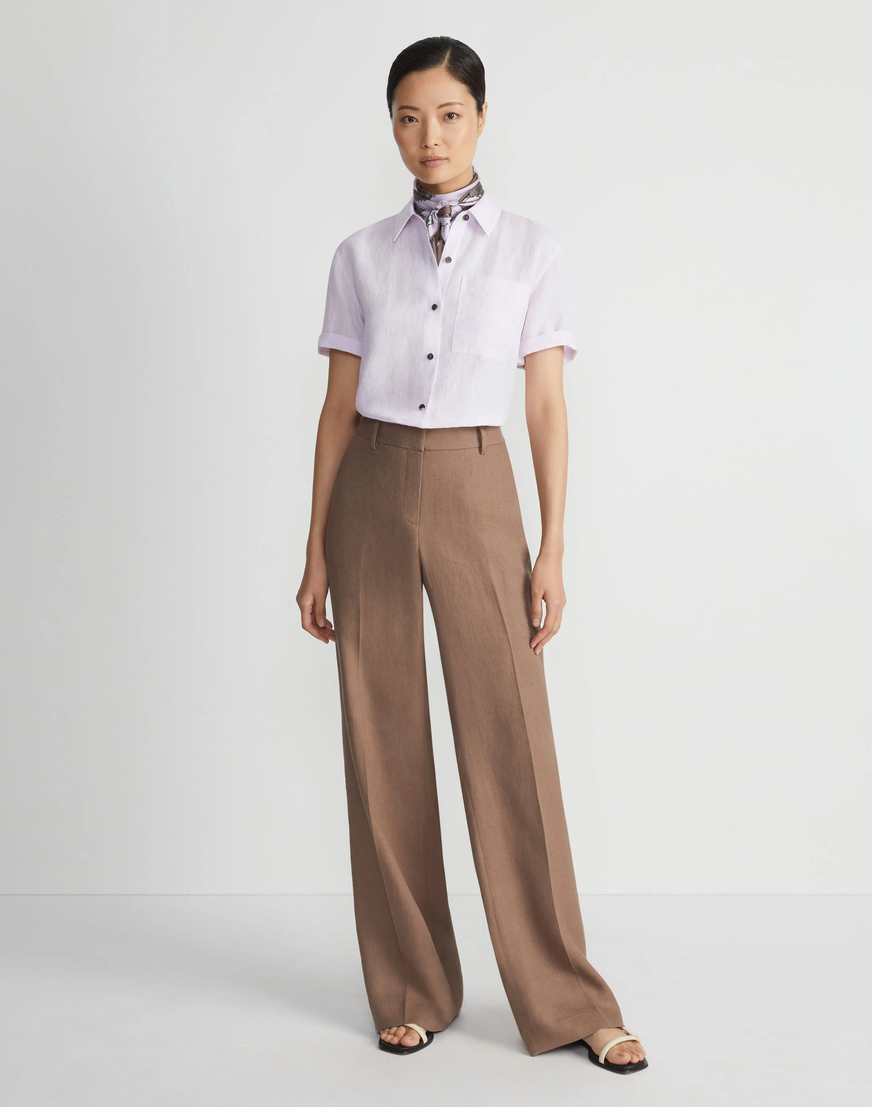 Organic Linen Short Sleeve Pocket Shirt