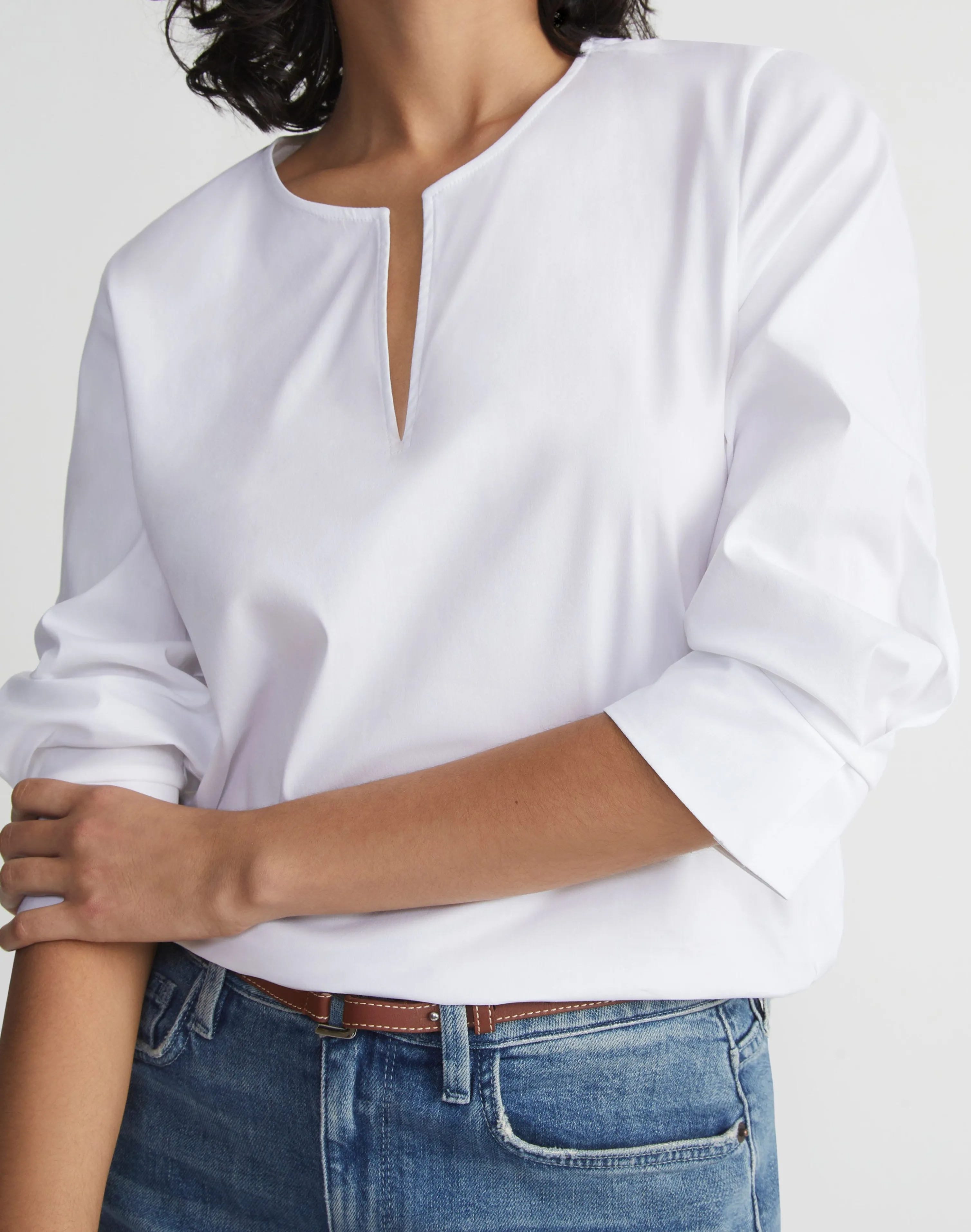 Stretch Cotton Popover Shirt