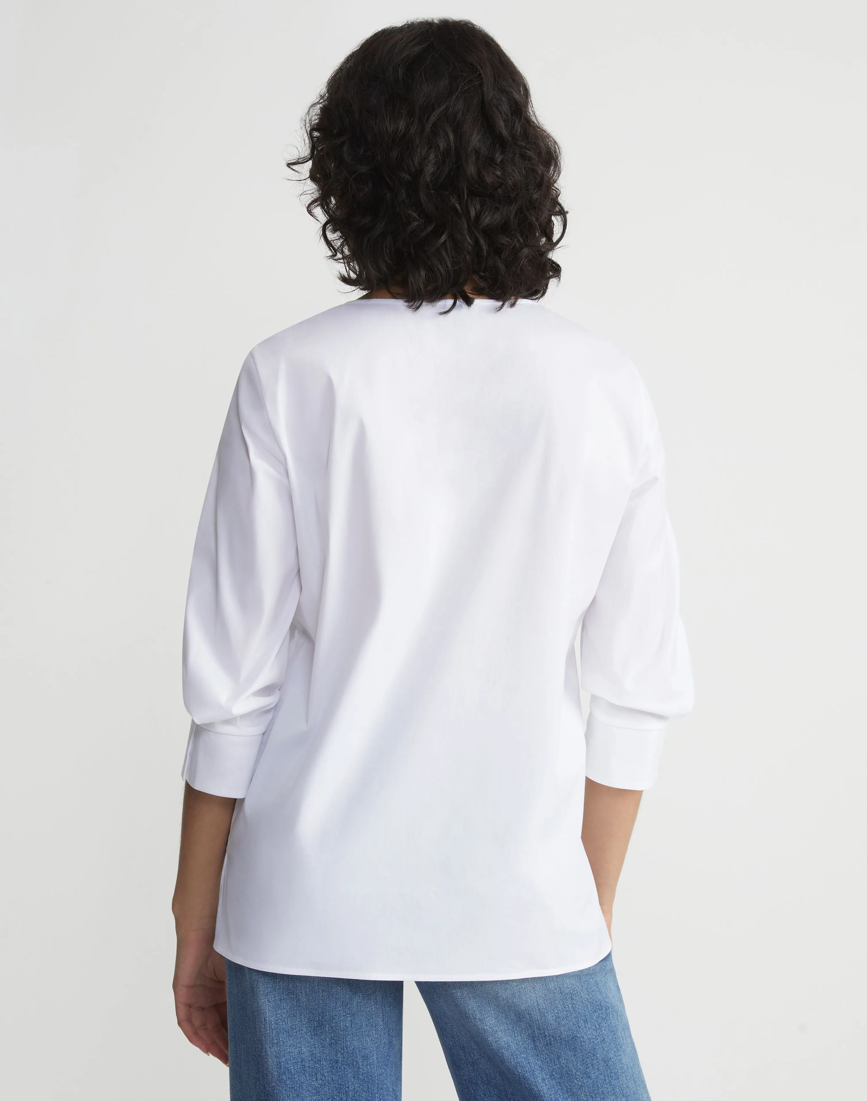 Stretch Cotton Popover Shirt