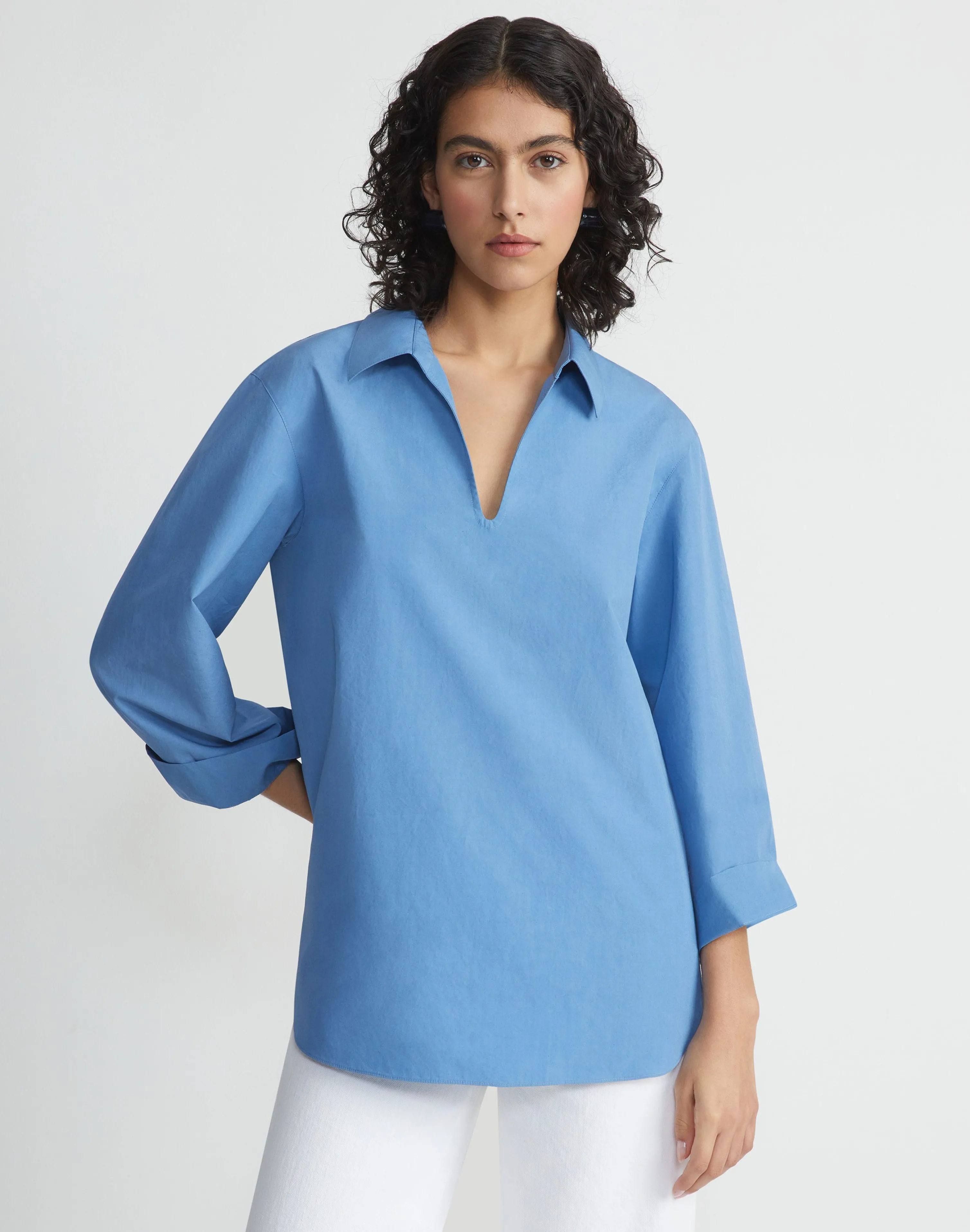 Organic Cotton Poplin Popover Shirt