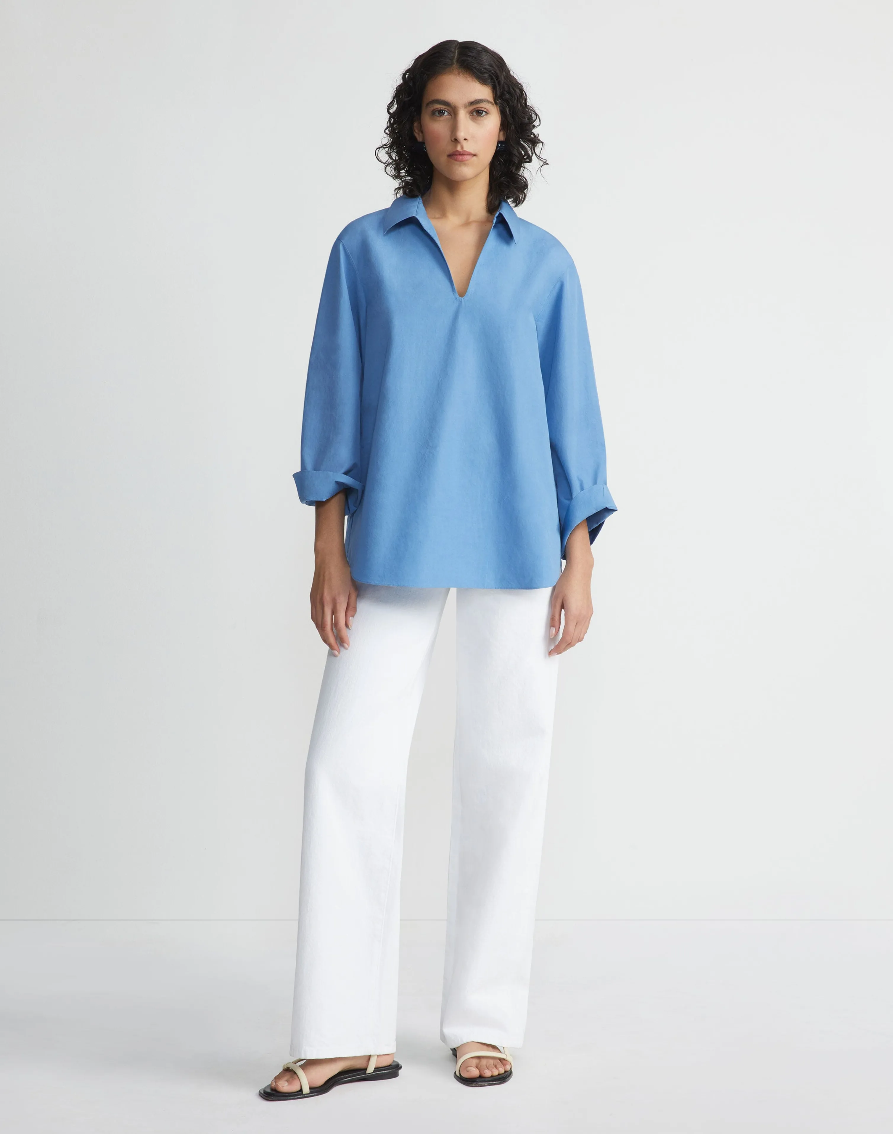 Organic Cotton Poplin Popover Shirt