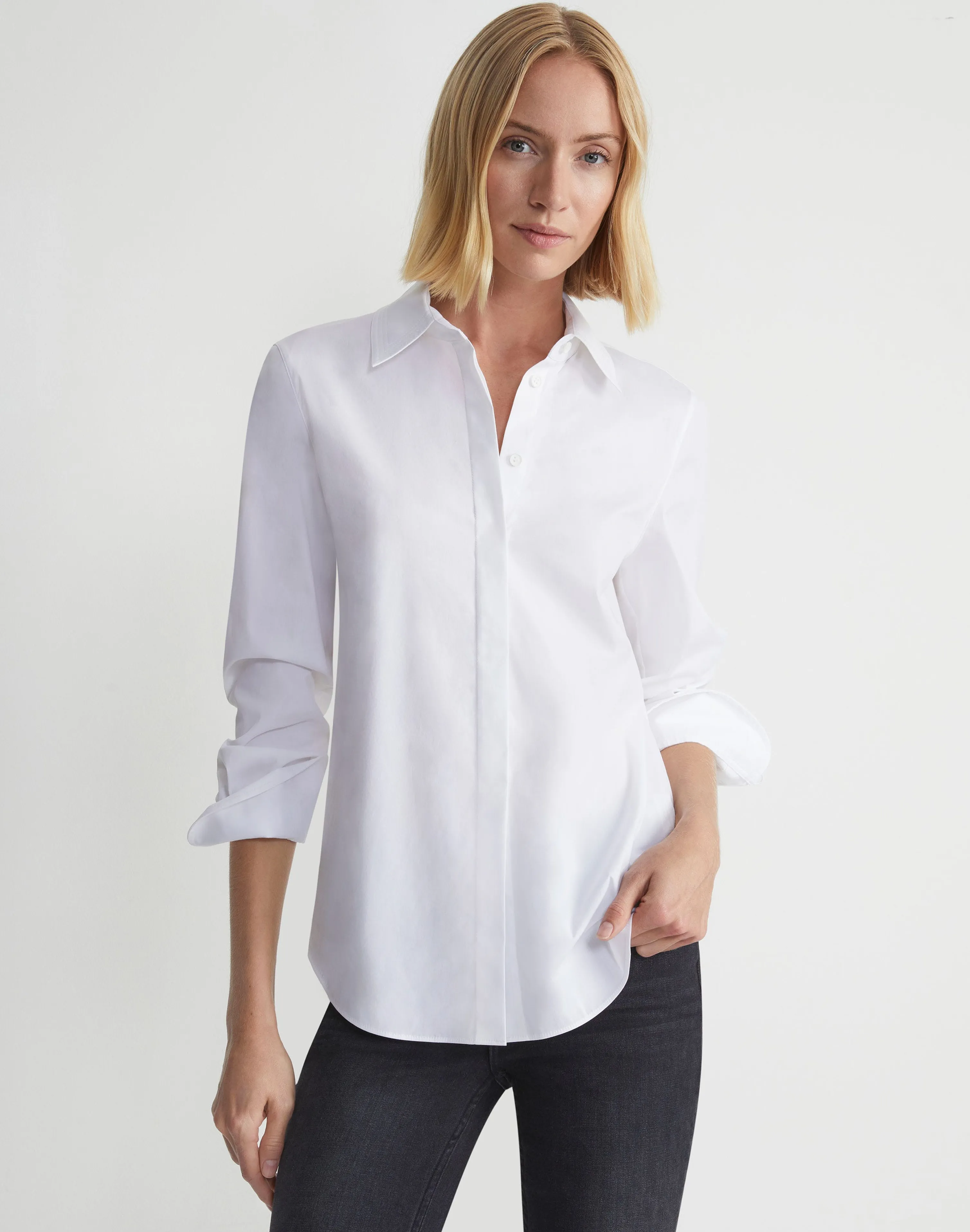 Wright Shirt In Italian Stretch Cotton