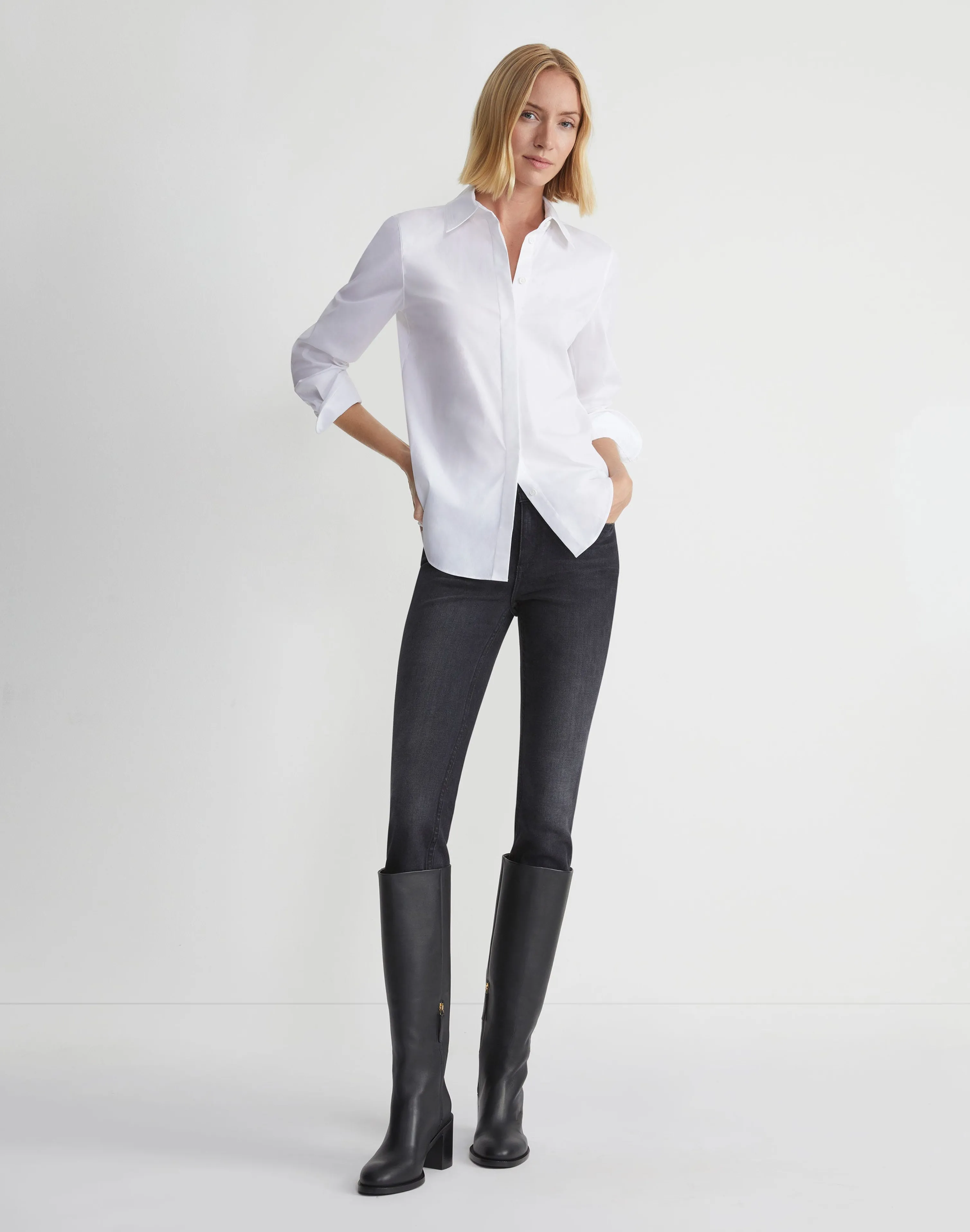 Wright Shirt In Italian Stretch Cotton