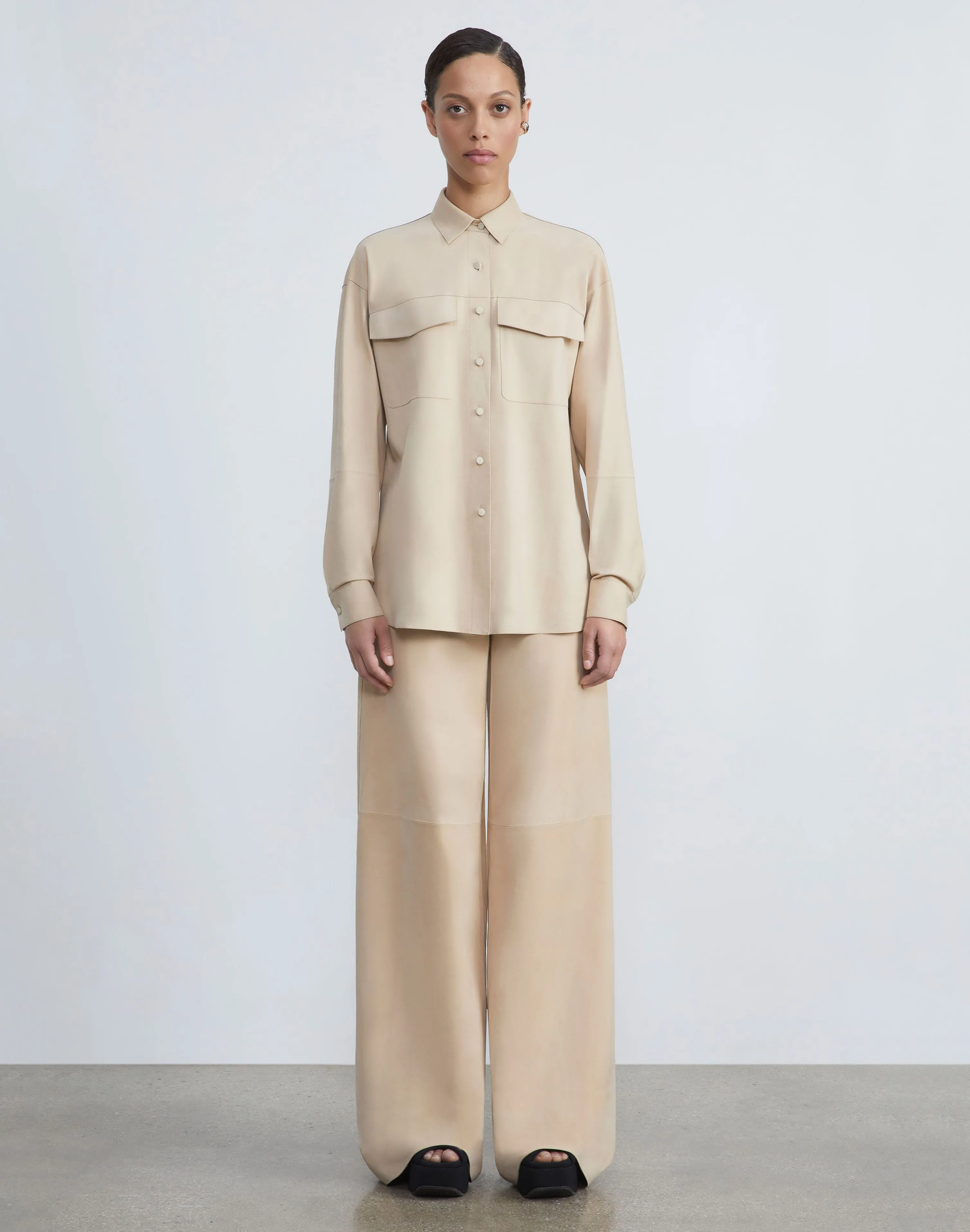 Paperfine Suede Shirt Jacket