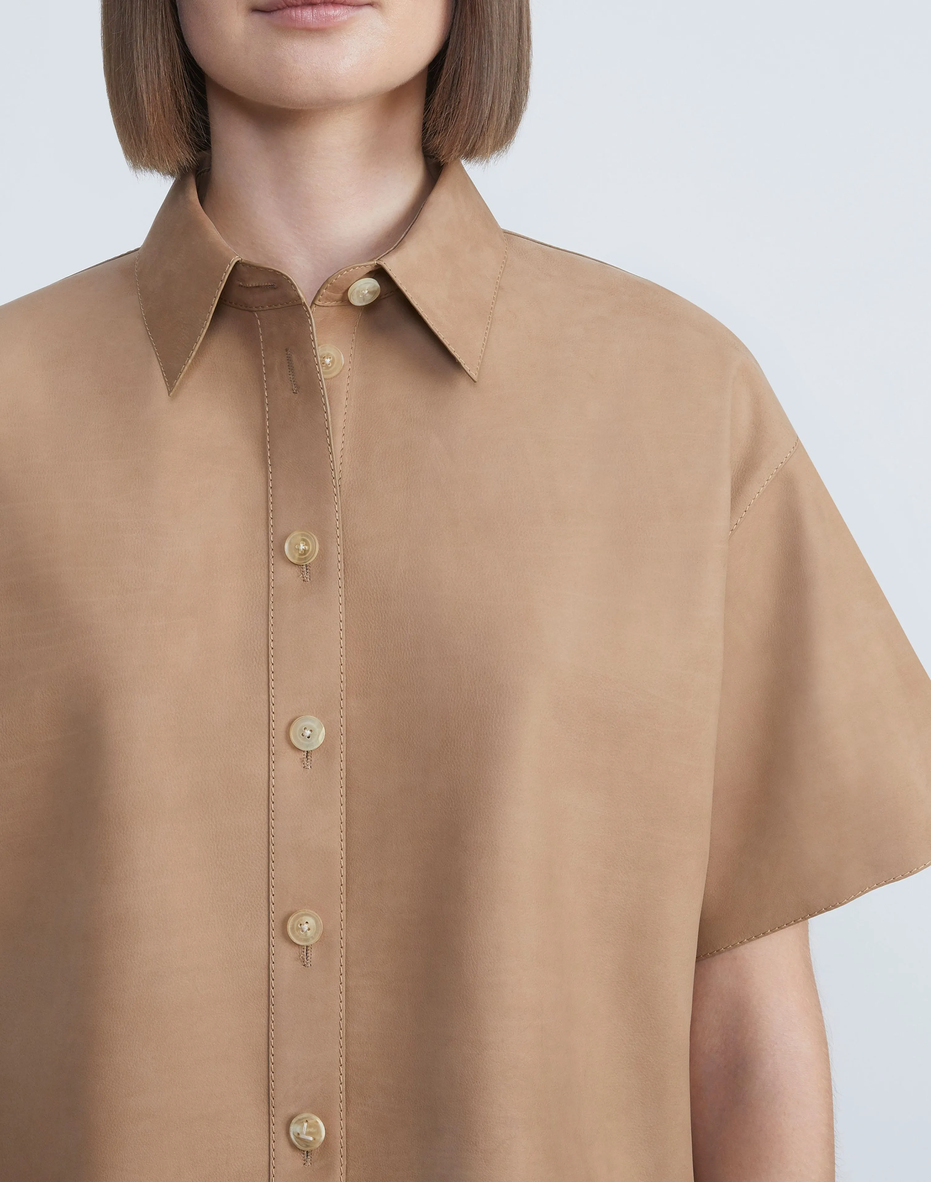 Nubuck Calfskin Suede Shirt