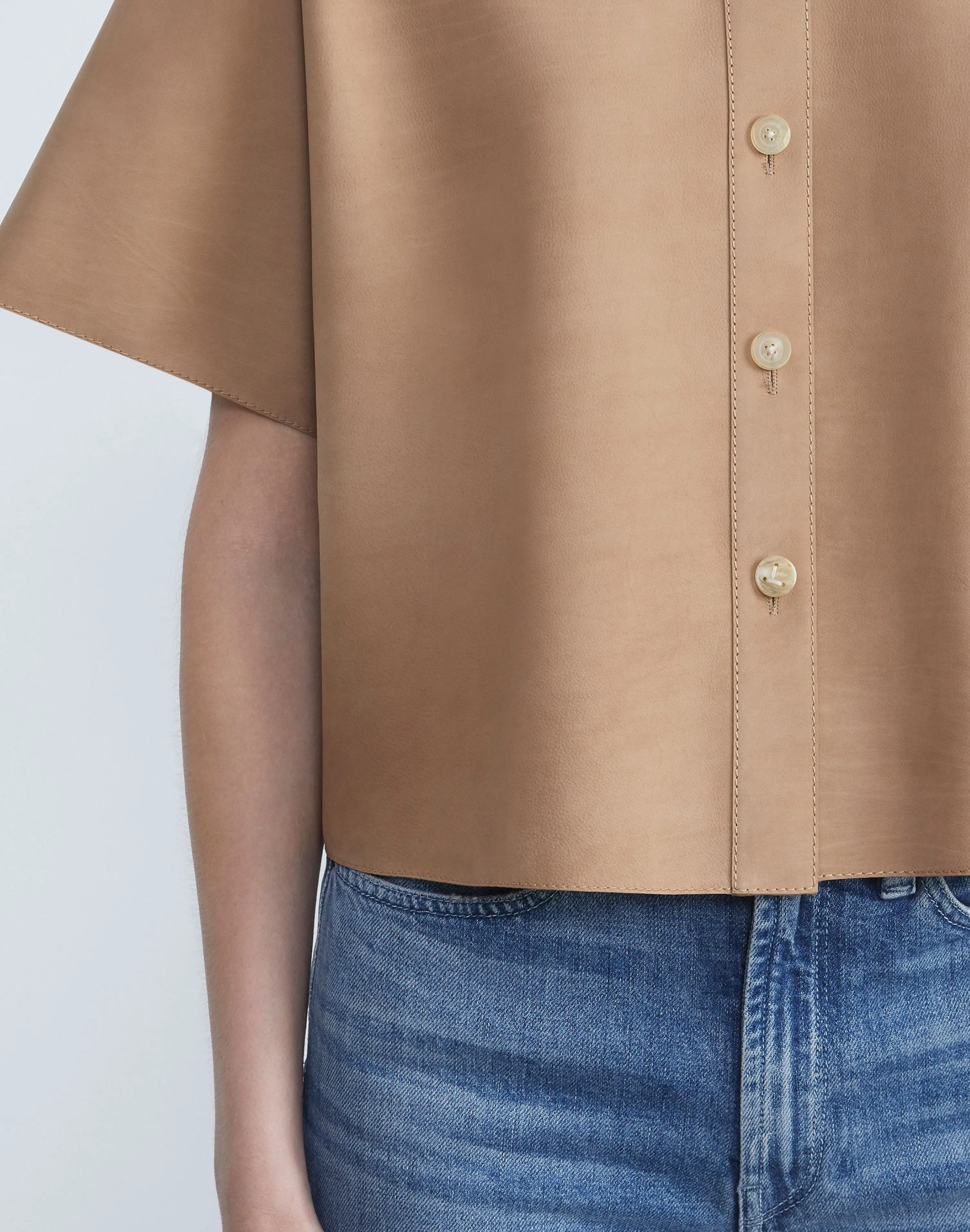 Nubuck Calfskin Suede Shirt