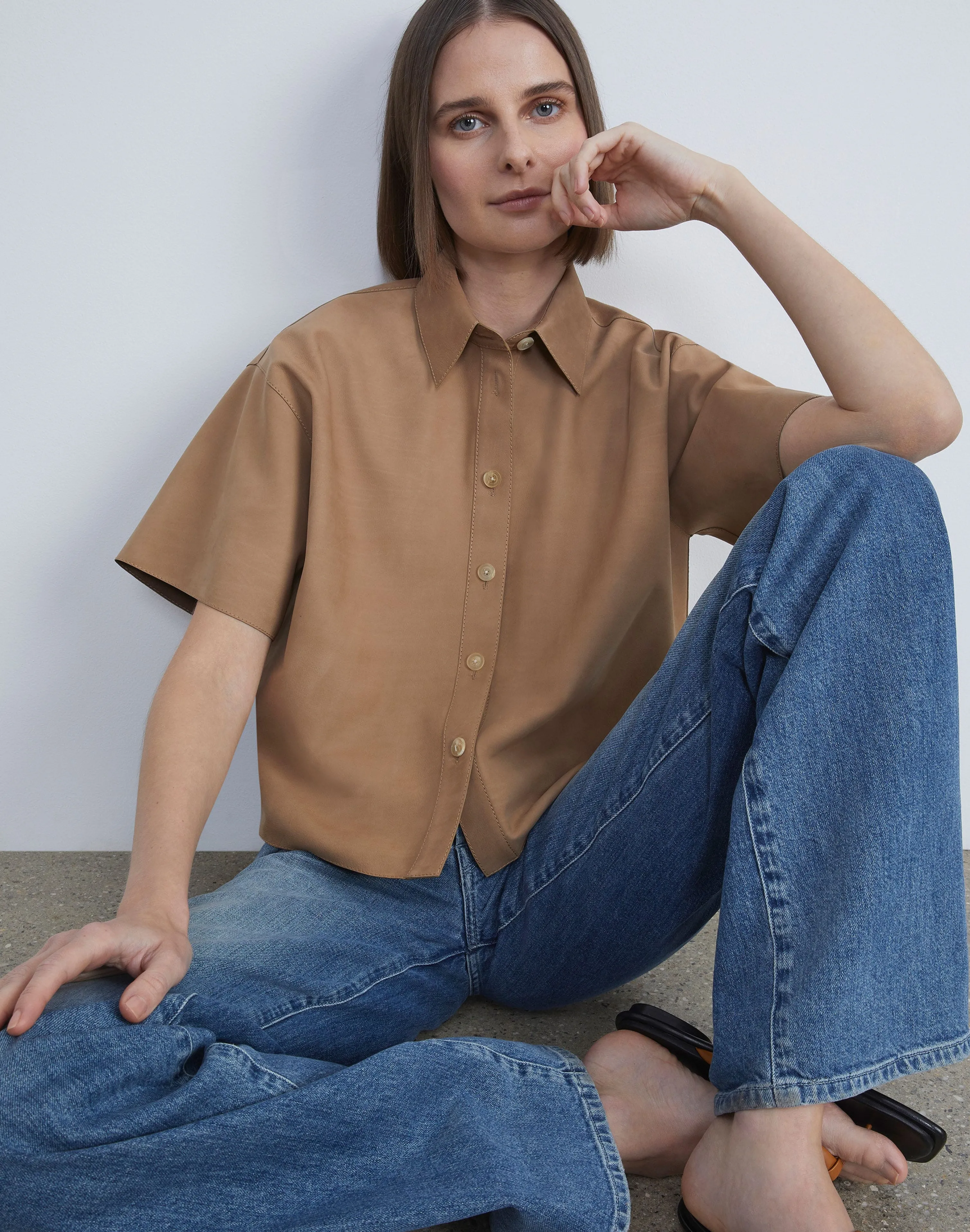 Nubuck Calfskin Suede Shirt