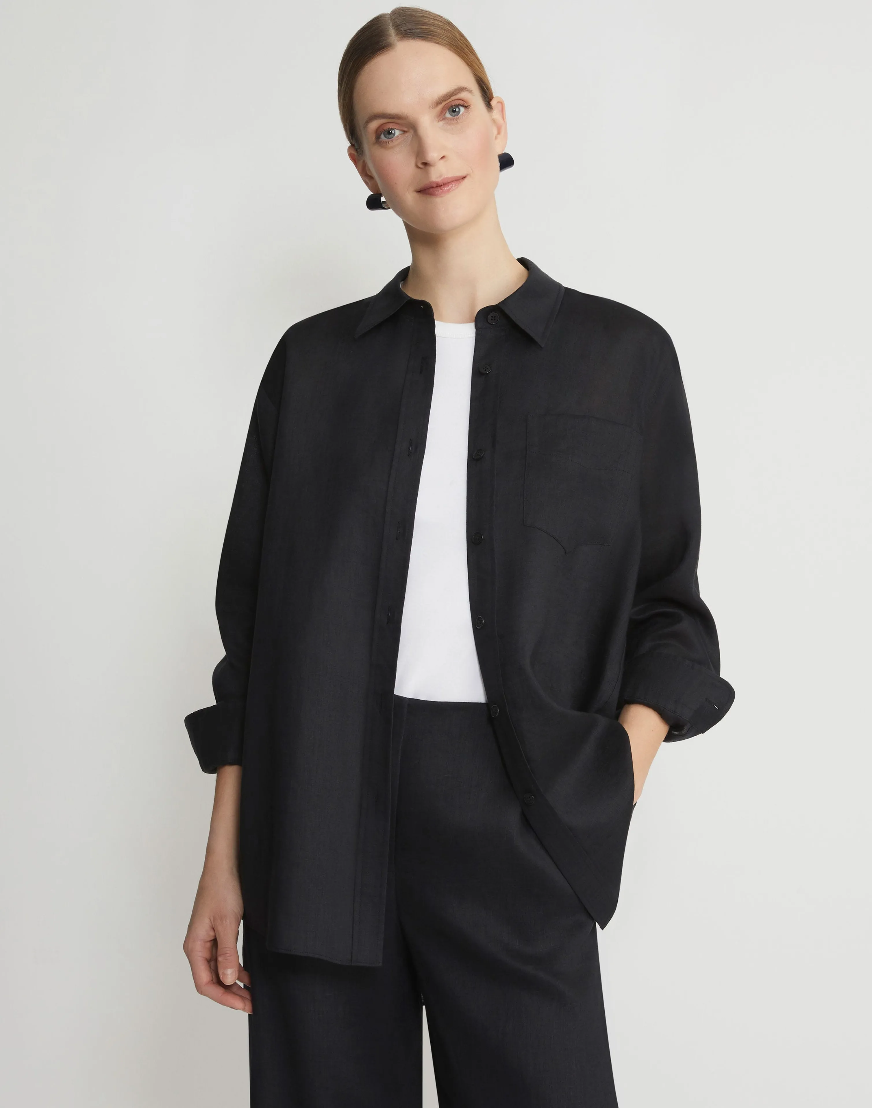 Vintage Linen Boyfriend Oversized Shirt