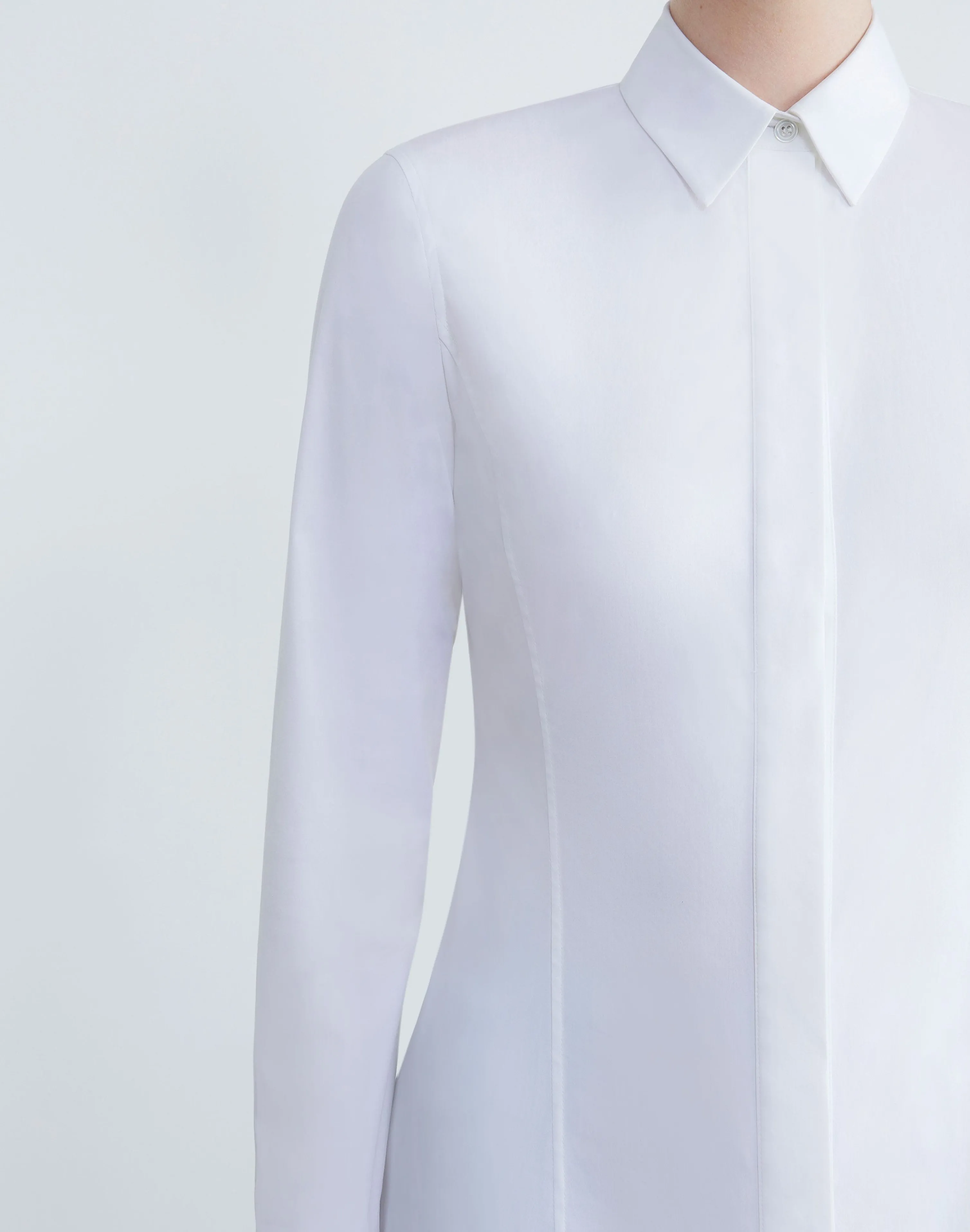 Stretch Cotton Fit & Flare Shirt