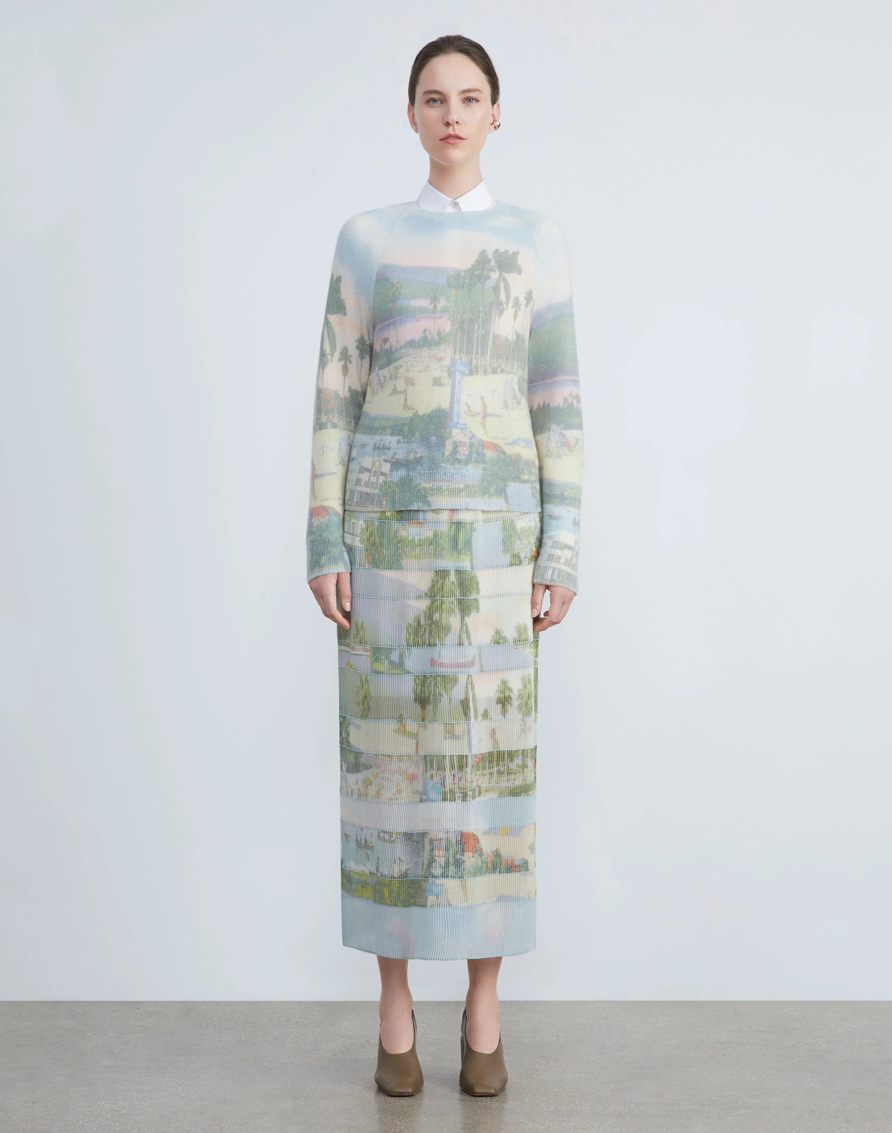 Stretch Cotton Fit & Flare Shirt