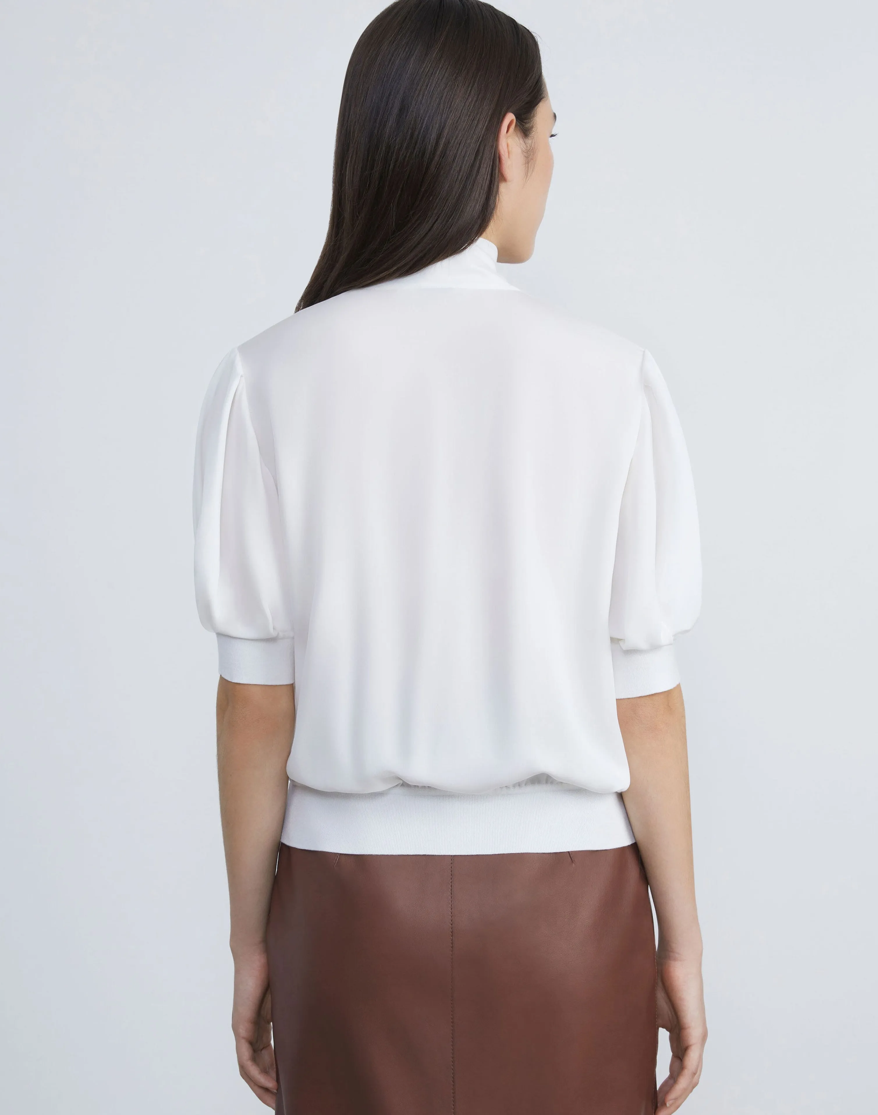 Organic Silk Georgette Bow Blouse