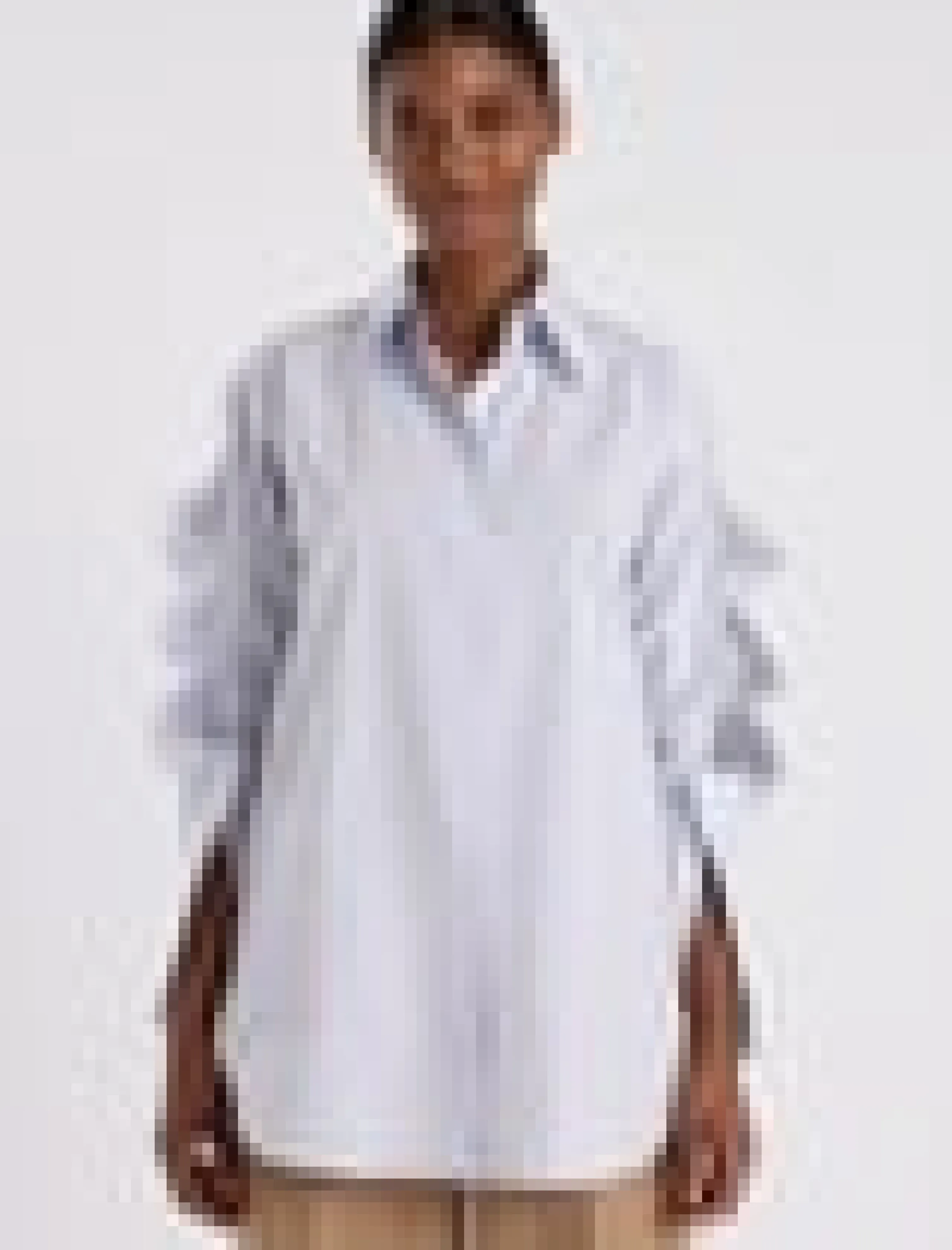 Stripe Cotton Poplin Button Sleeve Oversized Shirt