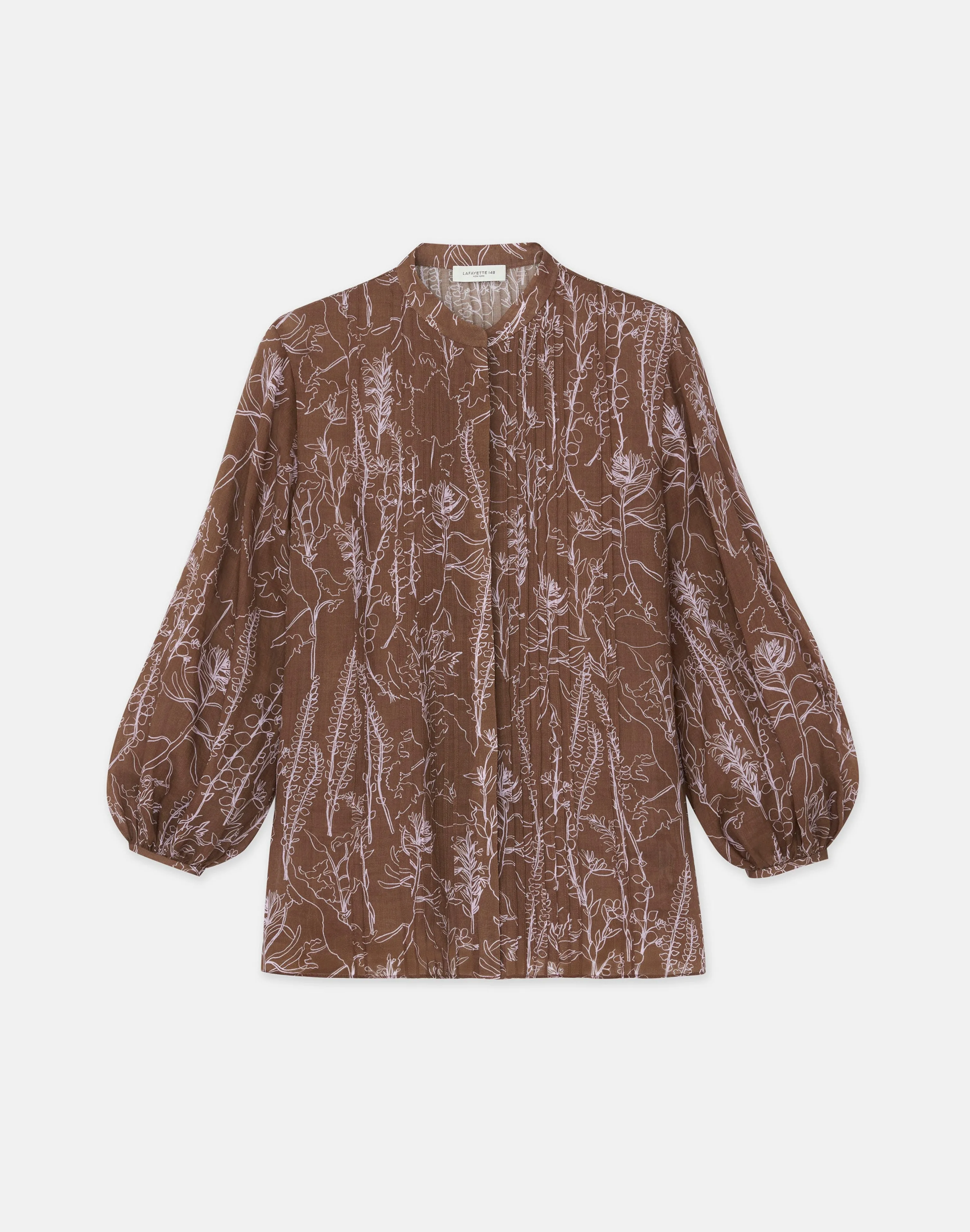 Flora Print Sustainable Gemma Cloth Voile Pintuck Blouse