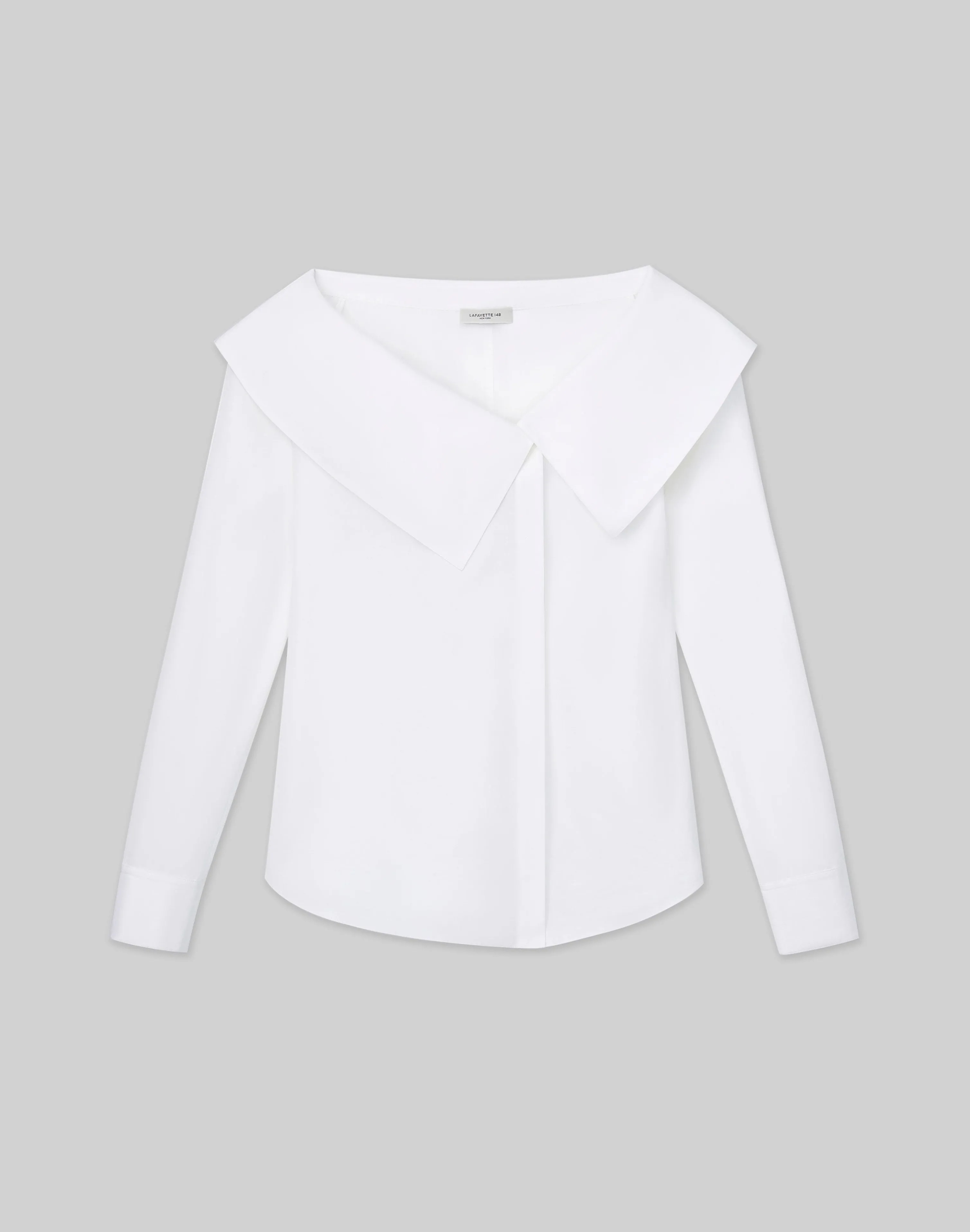 Organic Cotton Poplin Portrait Collar Shirt