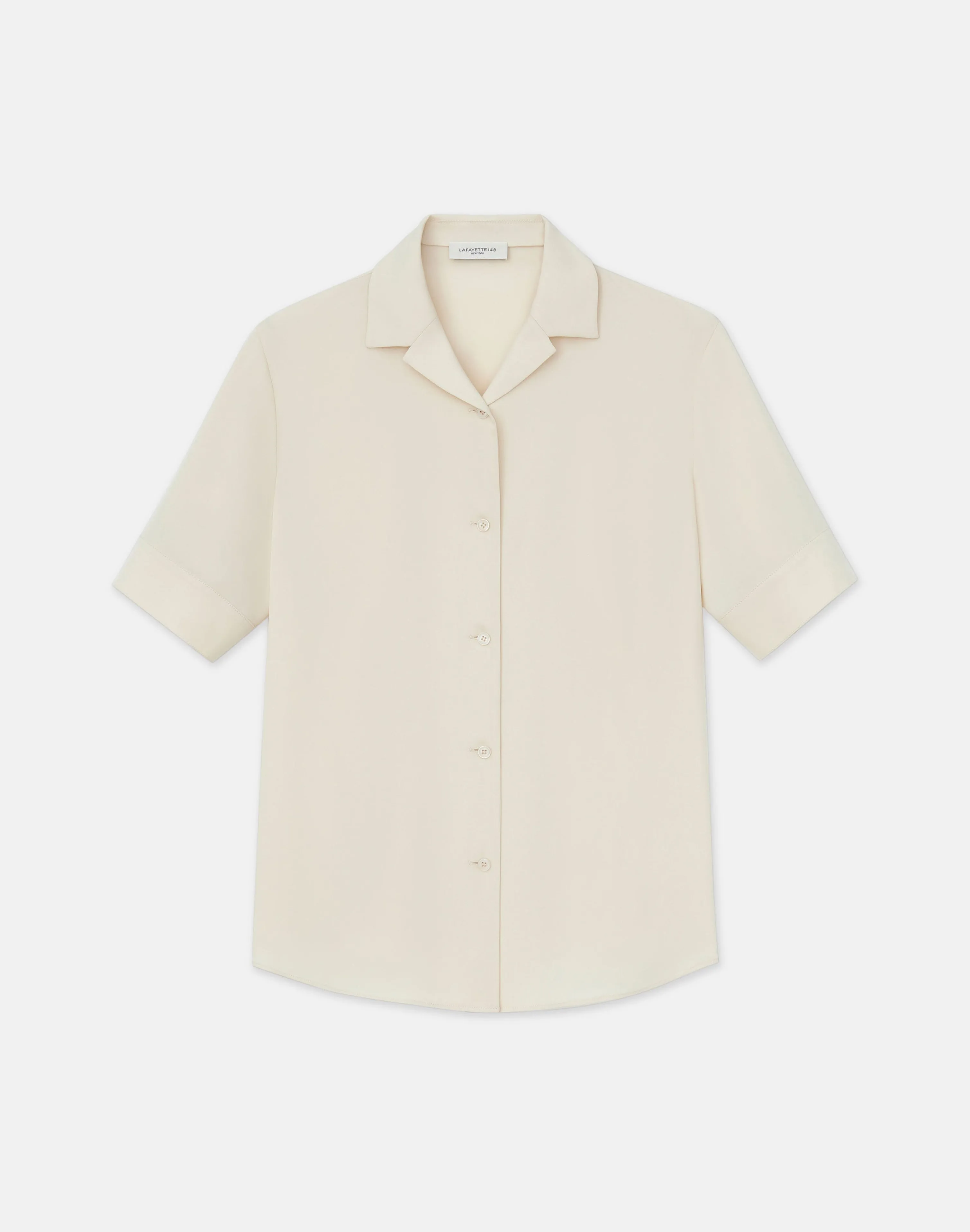 Organic Silk Georgette Notch Collar Blouse