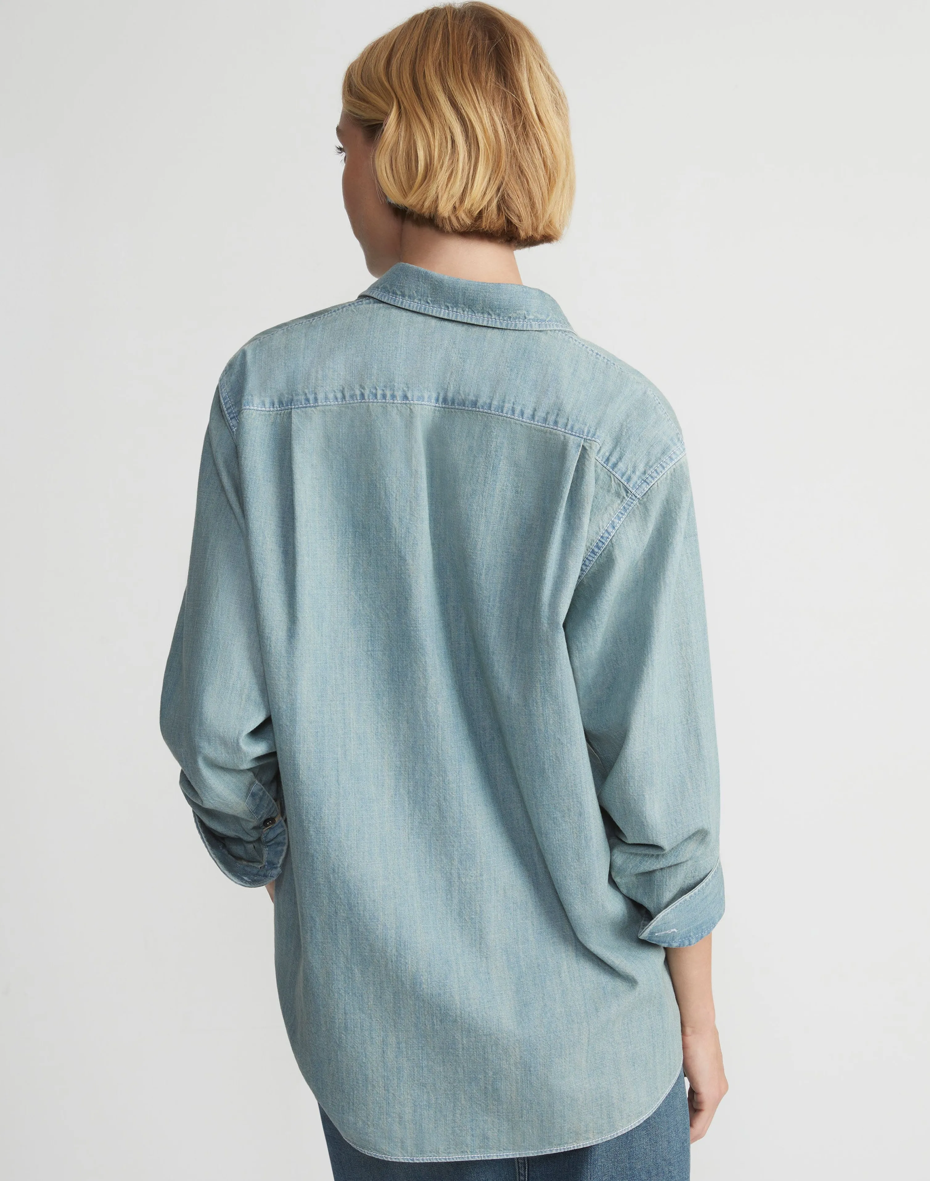 Organic Cotton Chambray Pocket Shirt