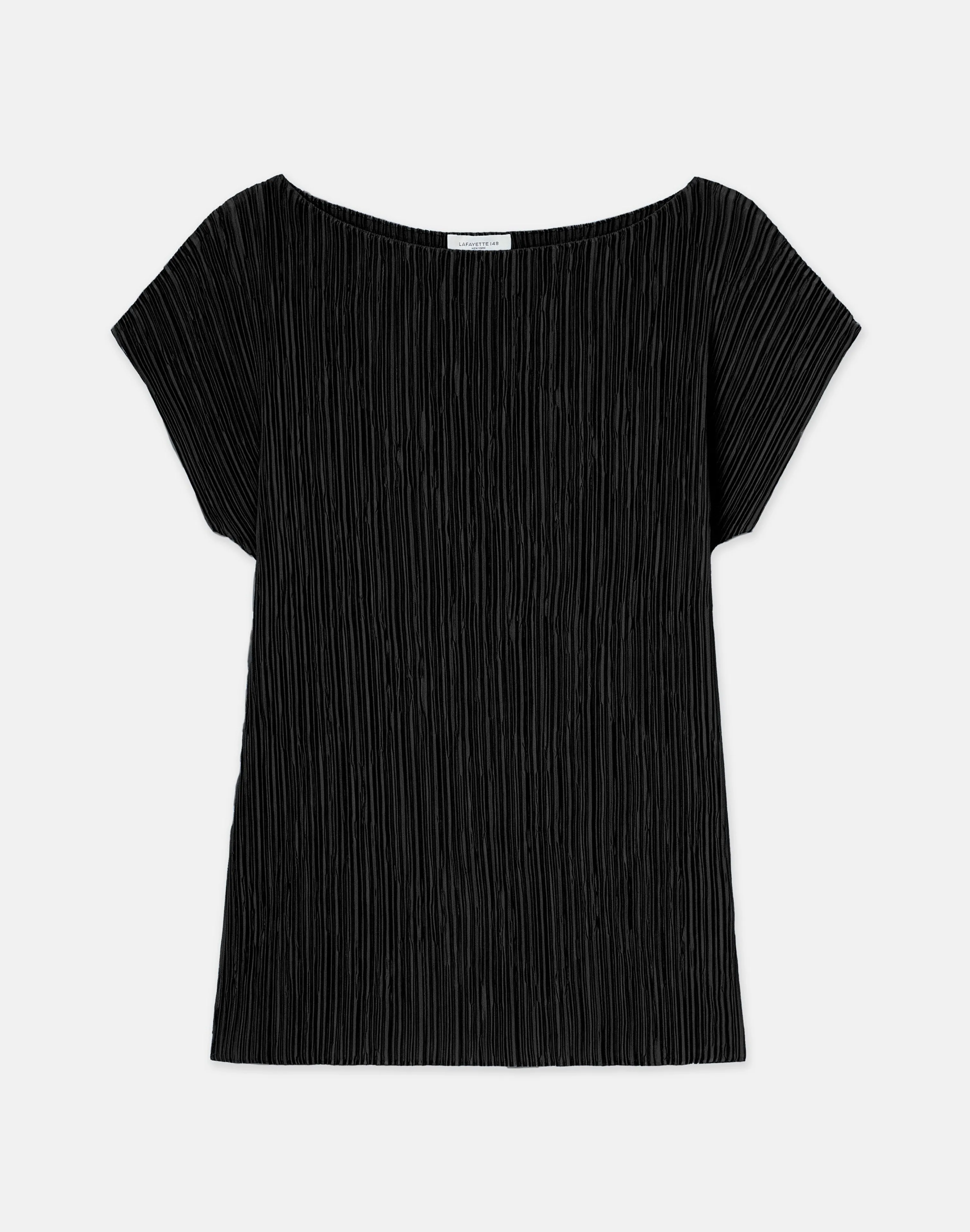 Recycled Poly Satin Plissé Dolman Blouse