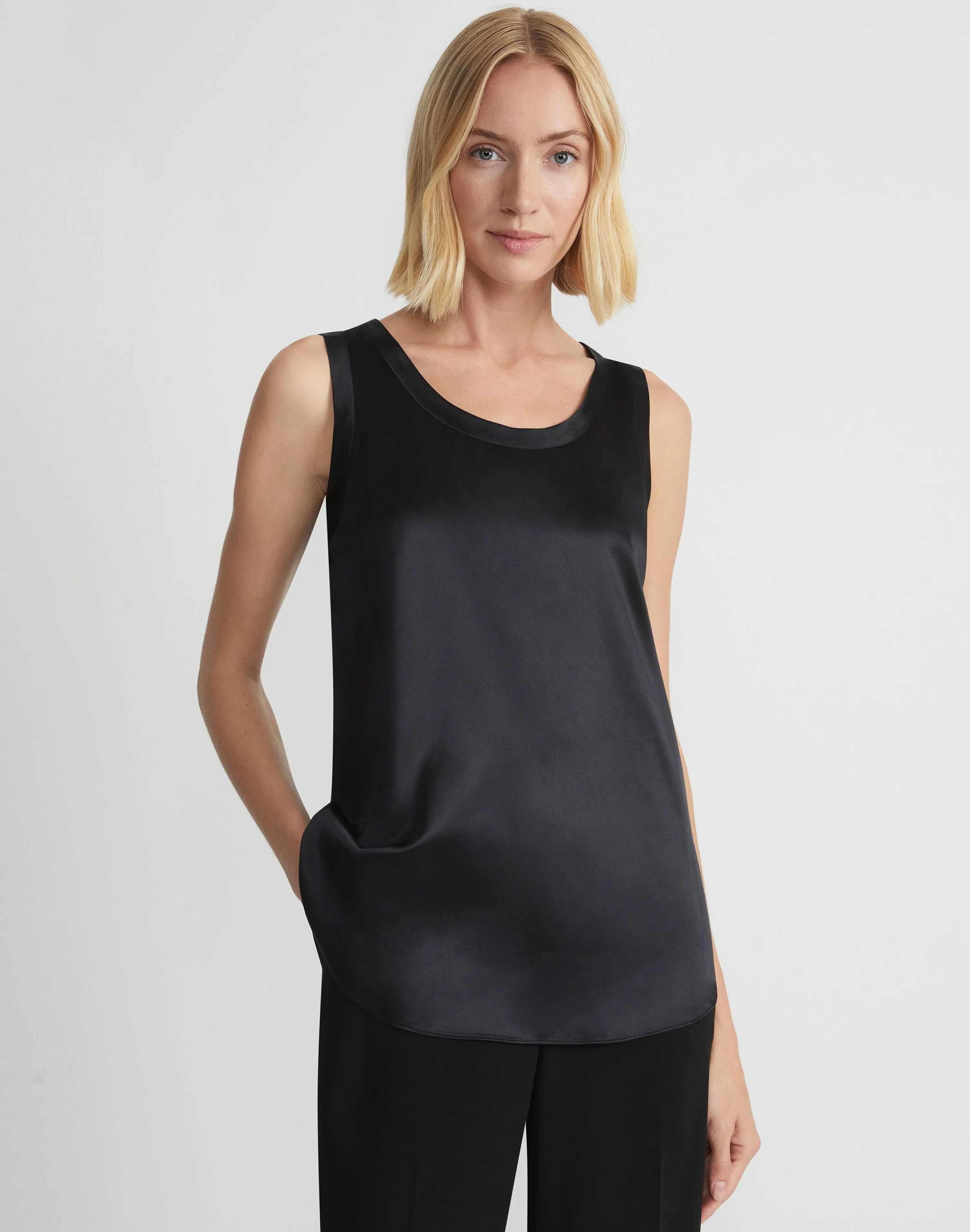 Silk Charmeuse Reversible Perla Blouse