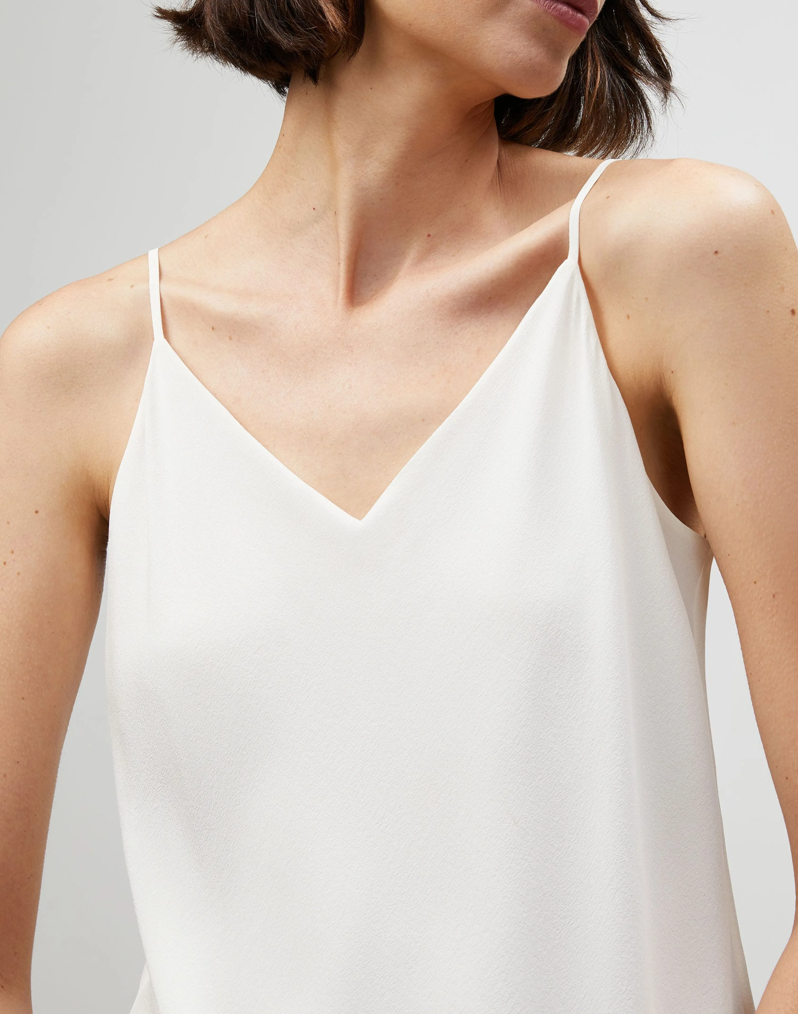 Lightweight Sandwashed Silk Bias Tank