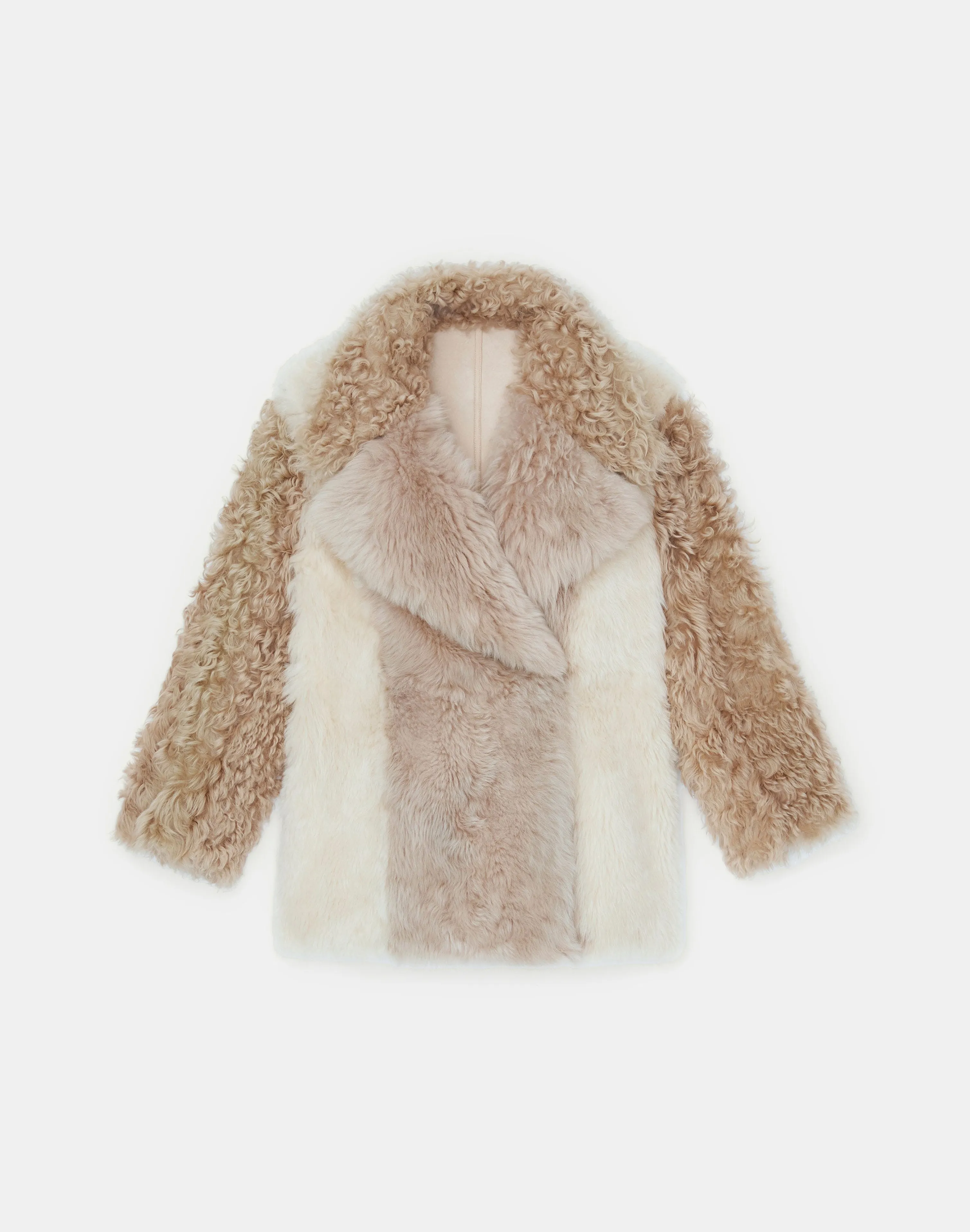 Shearling Reversible Double-Breasted Oversized Peacoat