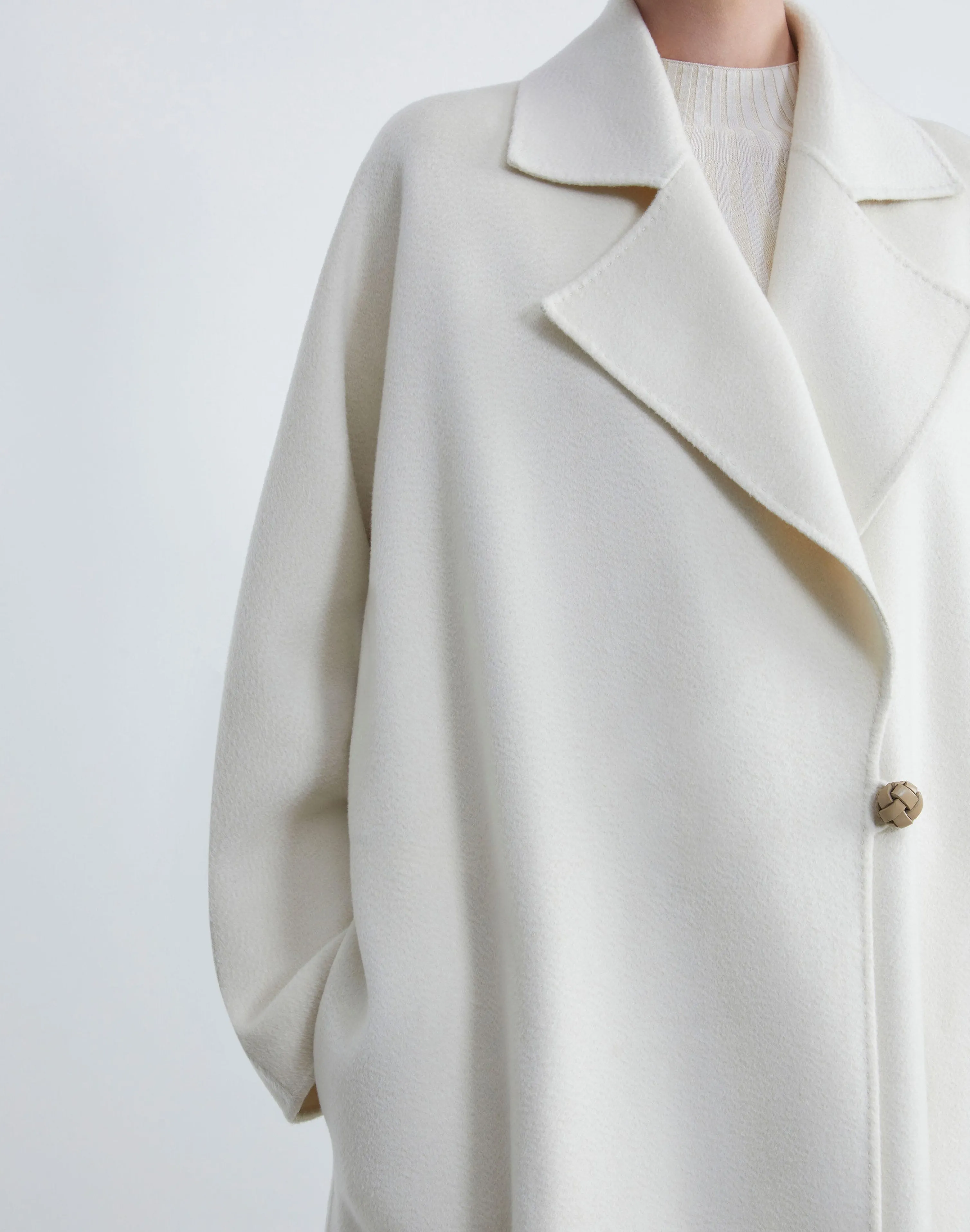 Brushed Cashmere Double Face Oversized Coat