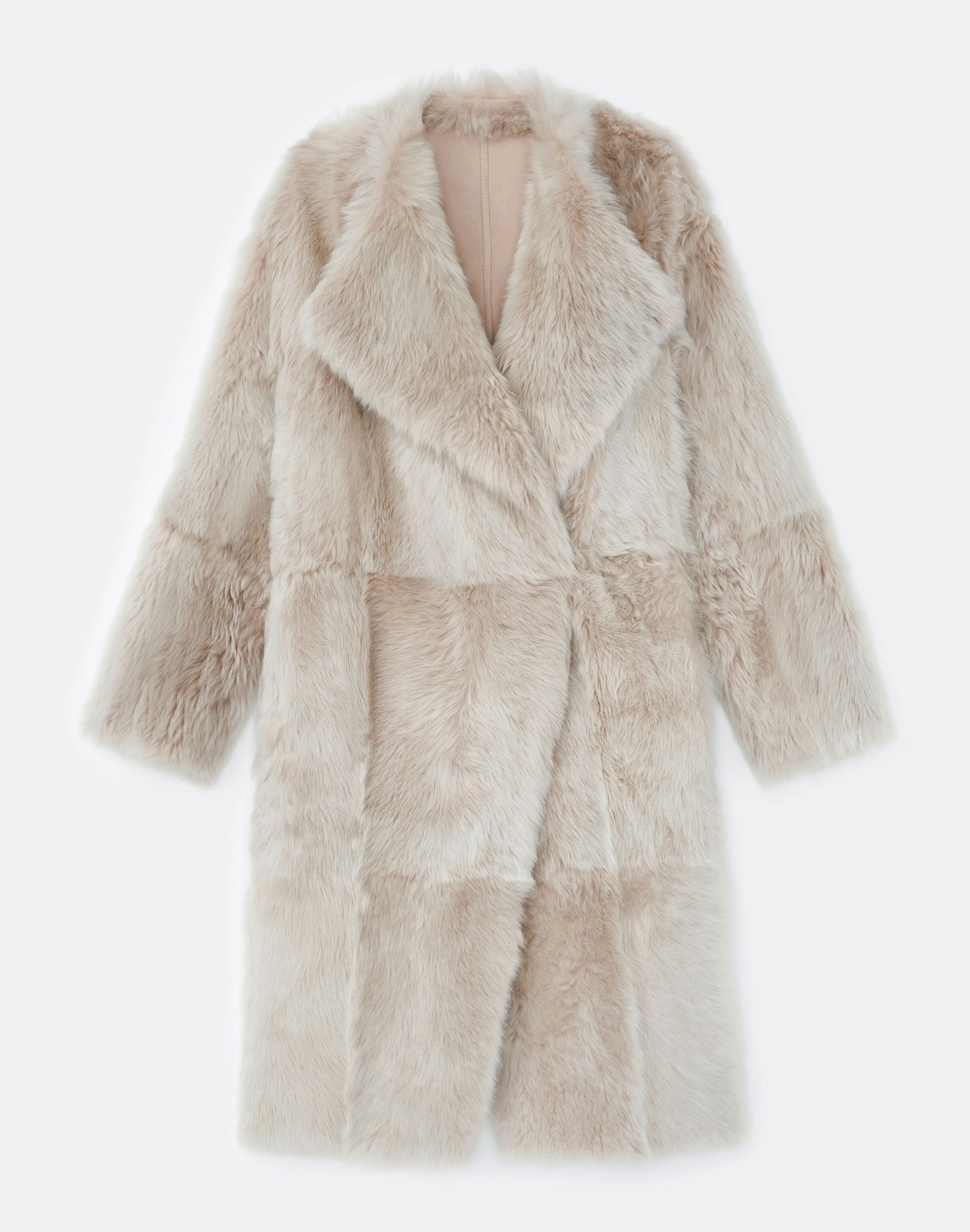 Long Hair Shearling Reversible Oversized Coat