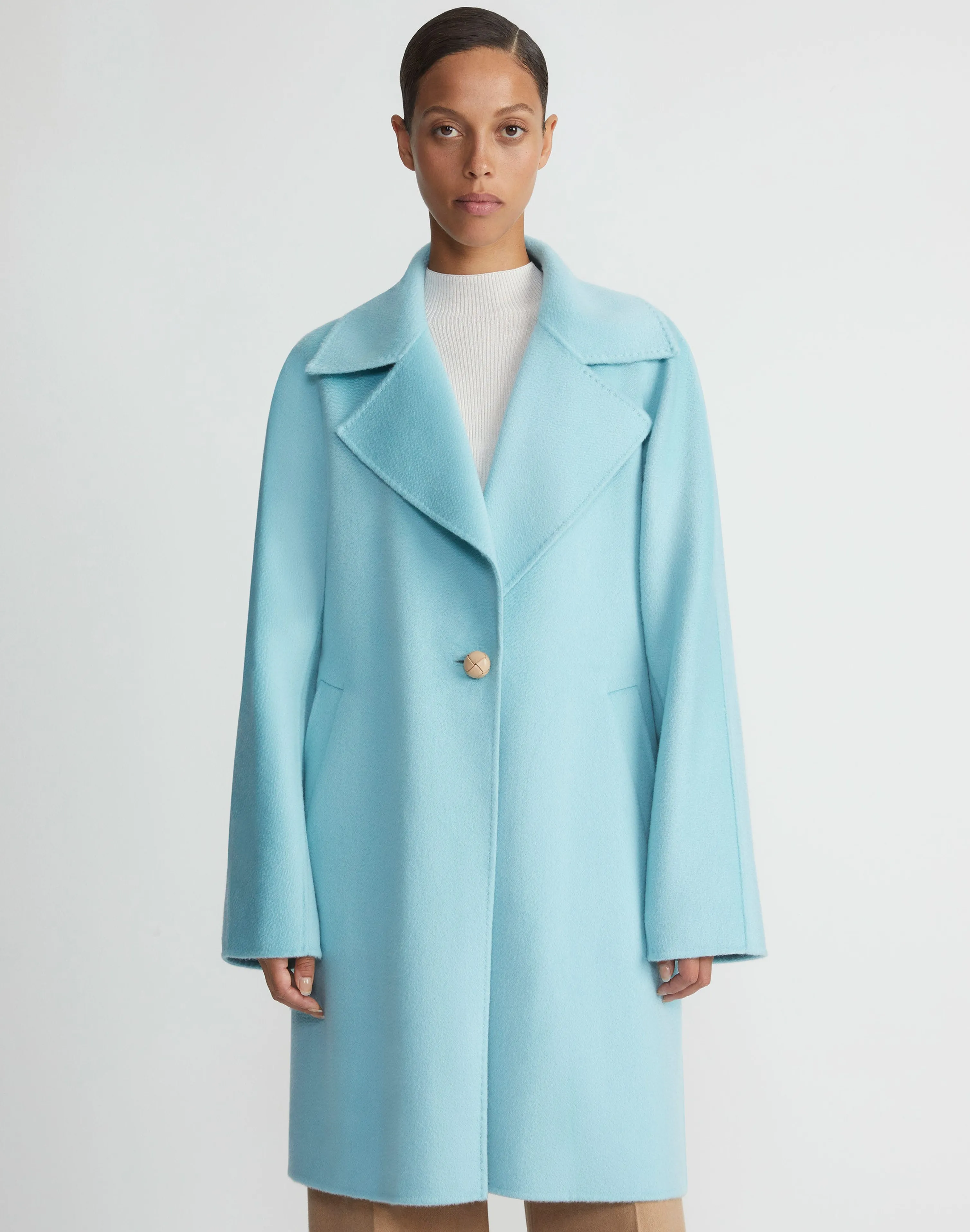 Brushed Cashmere Double Face Oversized Coat