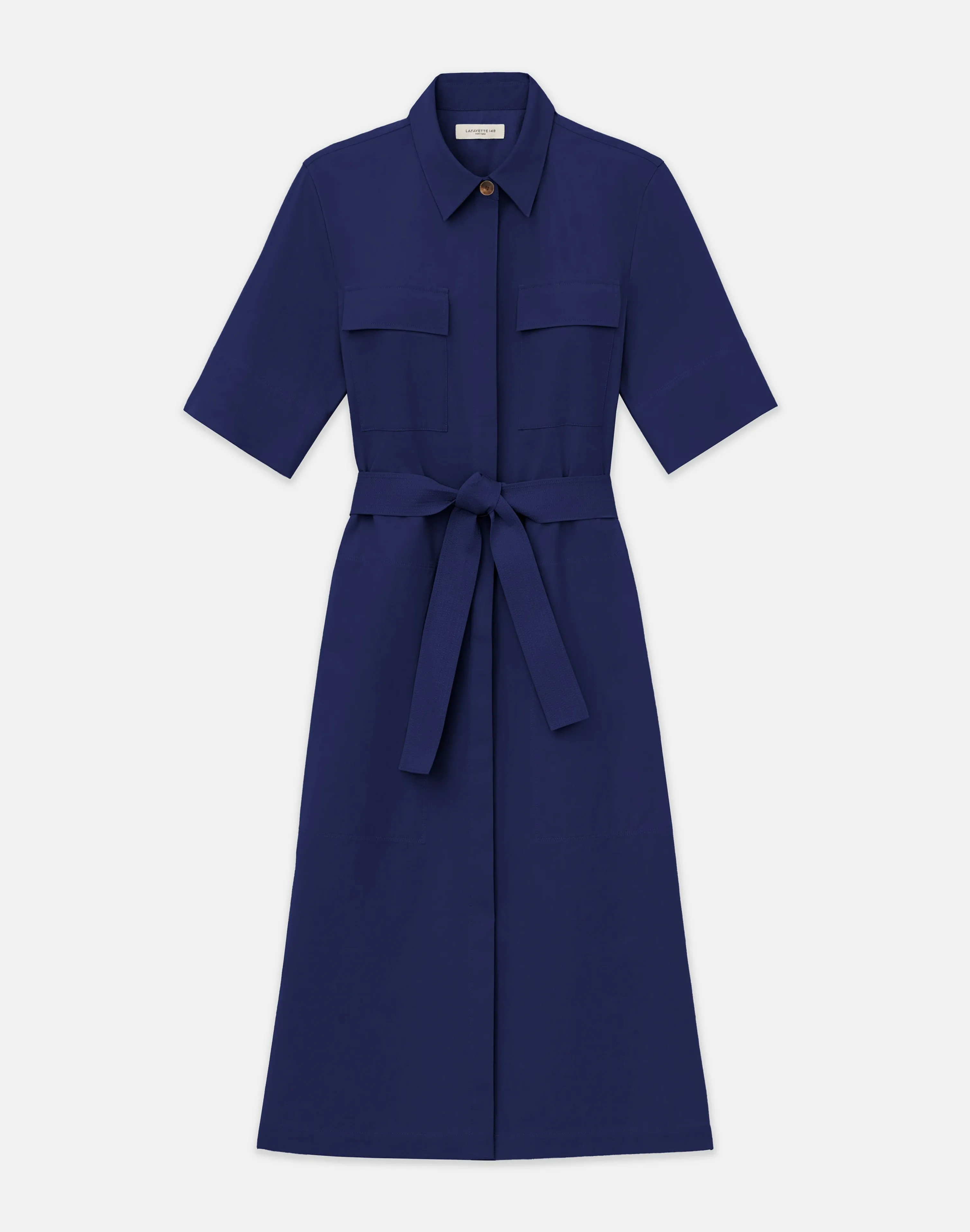Bi-Stretch Pima Cotton Patch Pocket Shirtdress