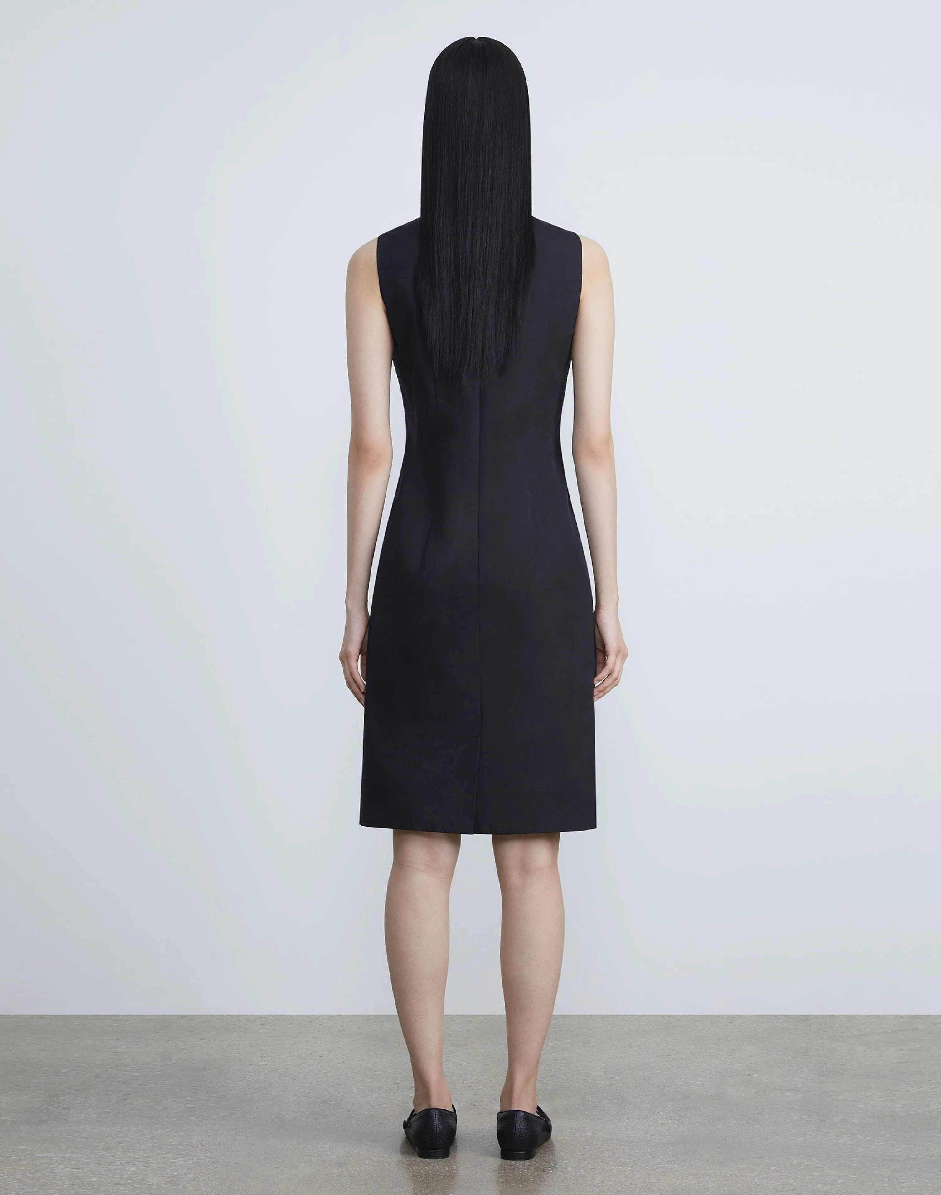 Stretch Wool Sheath Dress