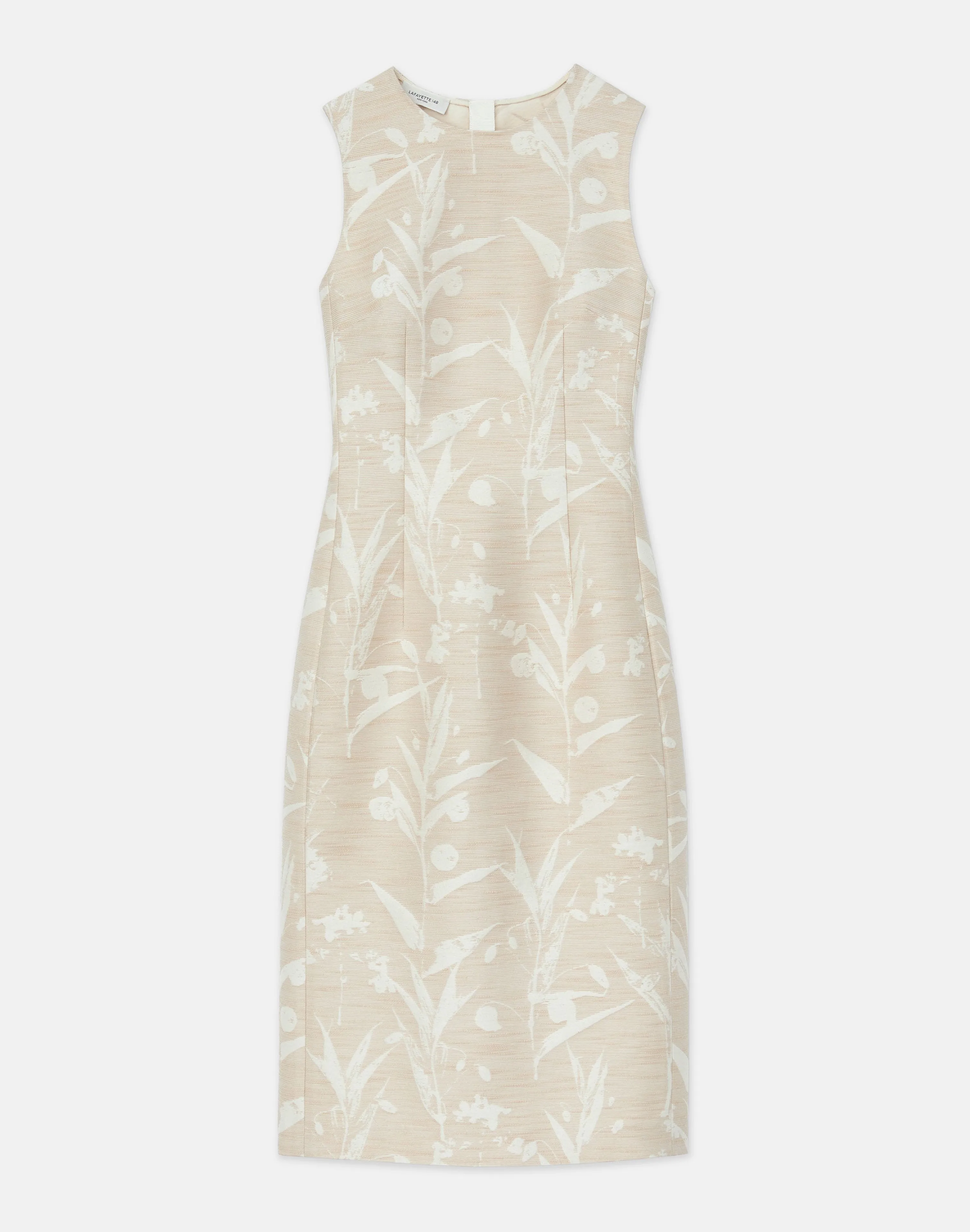 Eco Flora Jacquard Cotton-Silk Sheath Dress