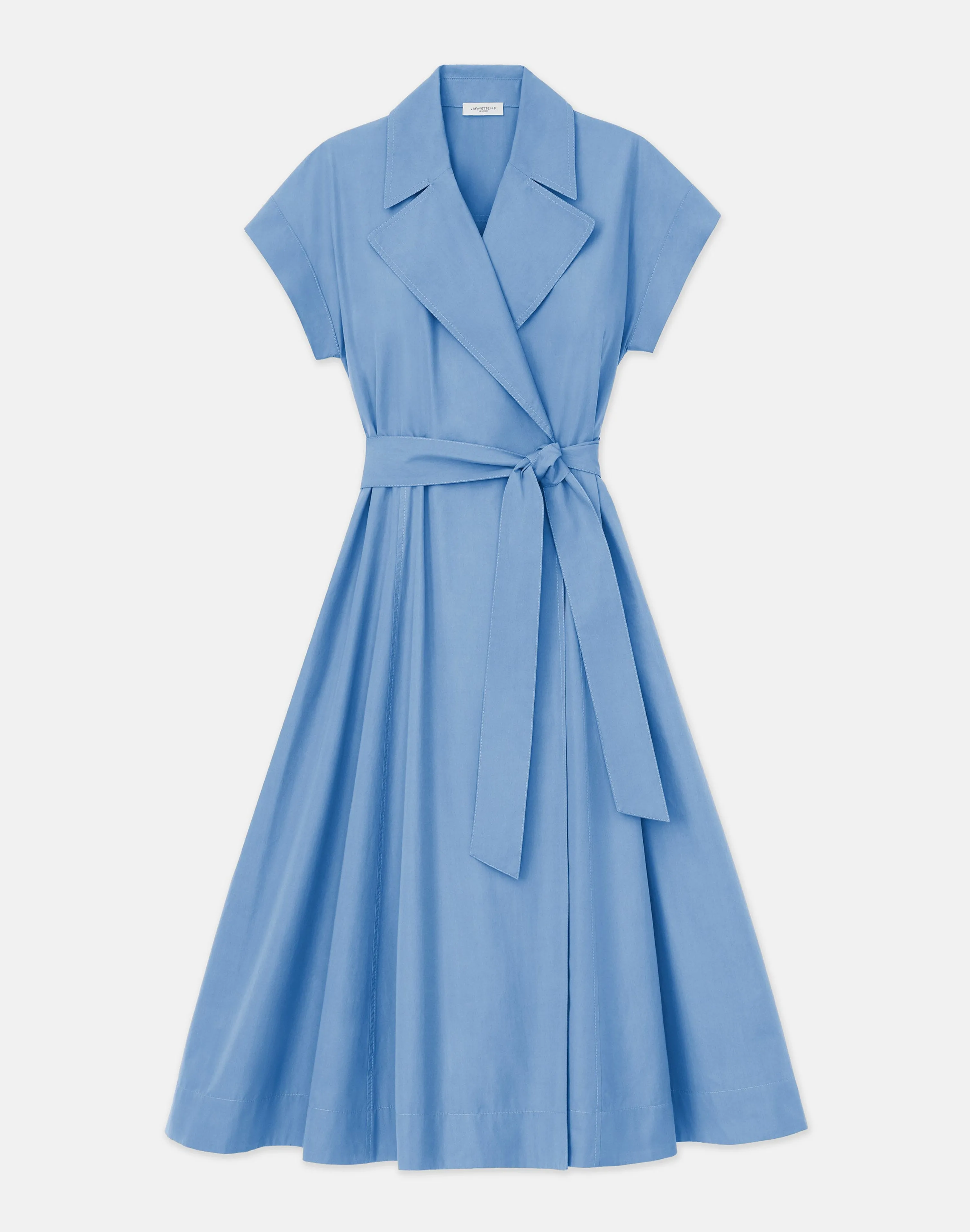 Organic Cotton Poplin Wrap Shirtdress