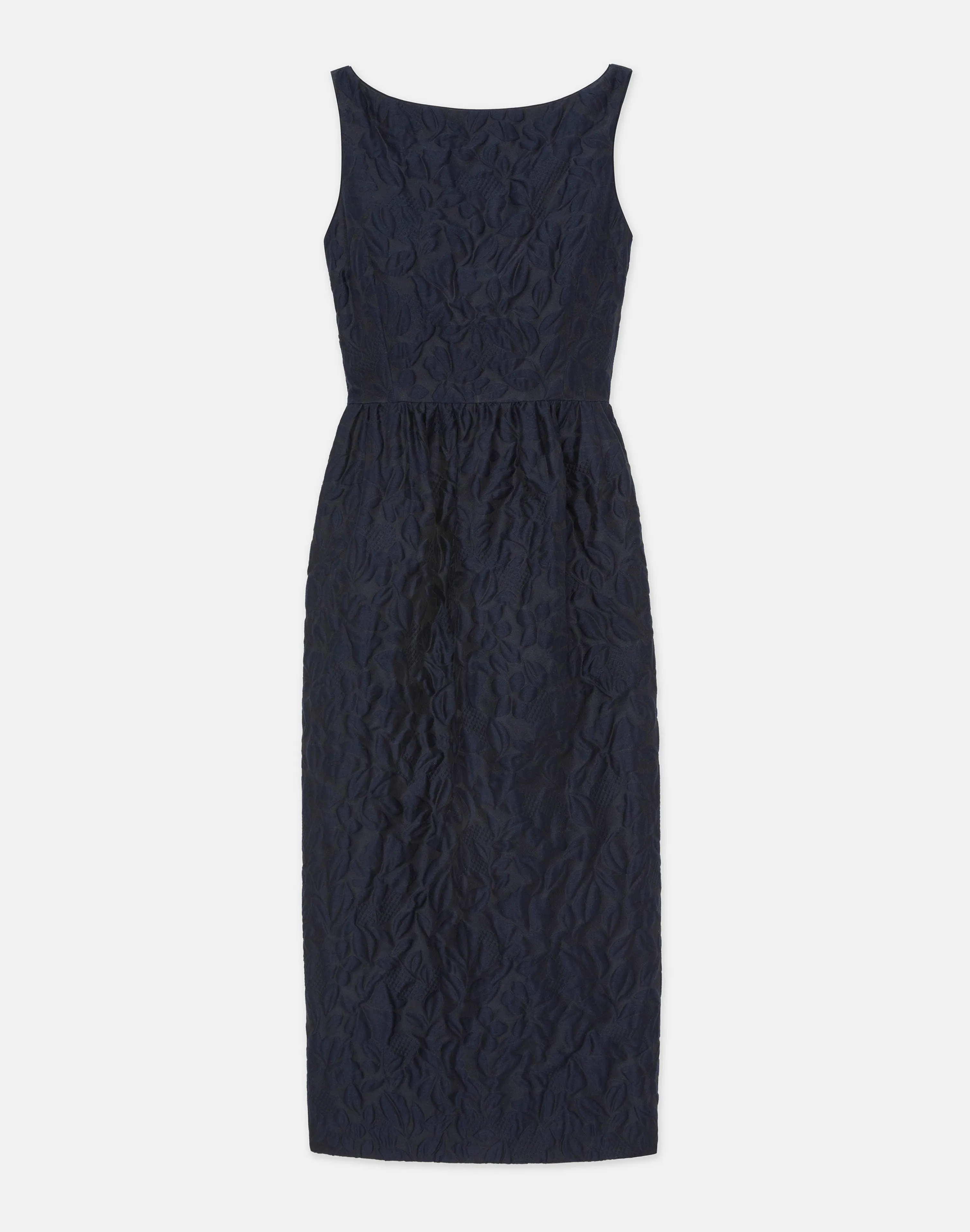 Flora Bloom Cloqué Jacquard Cotton-Silk Midi Dress