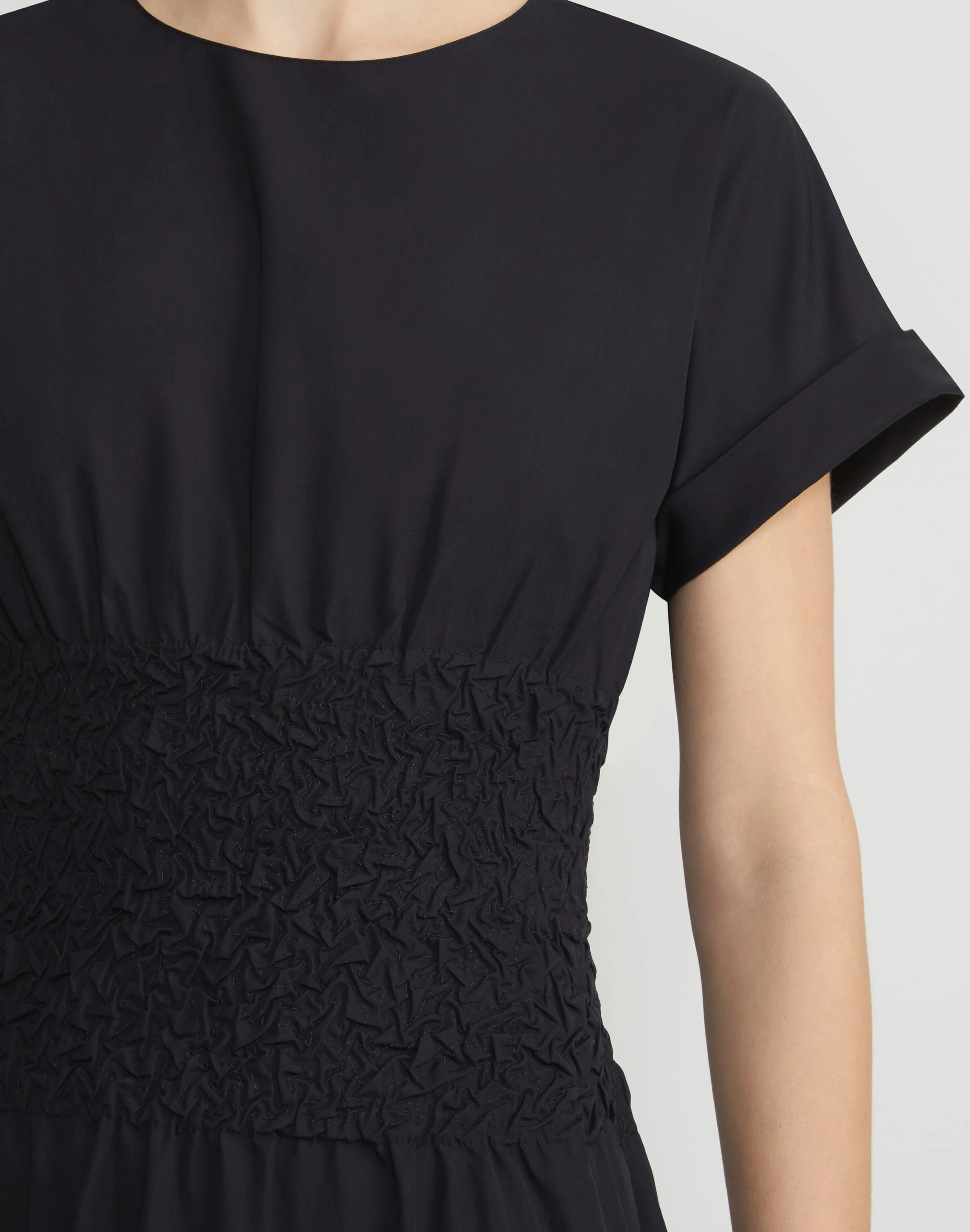 Organic Cotton Poplin Smocked Waist Dress
