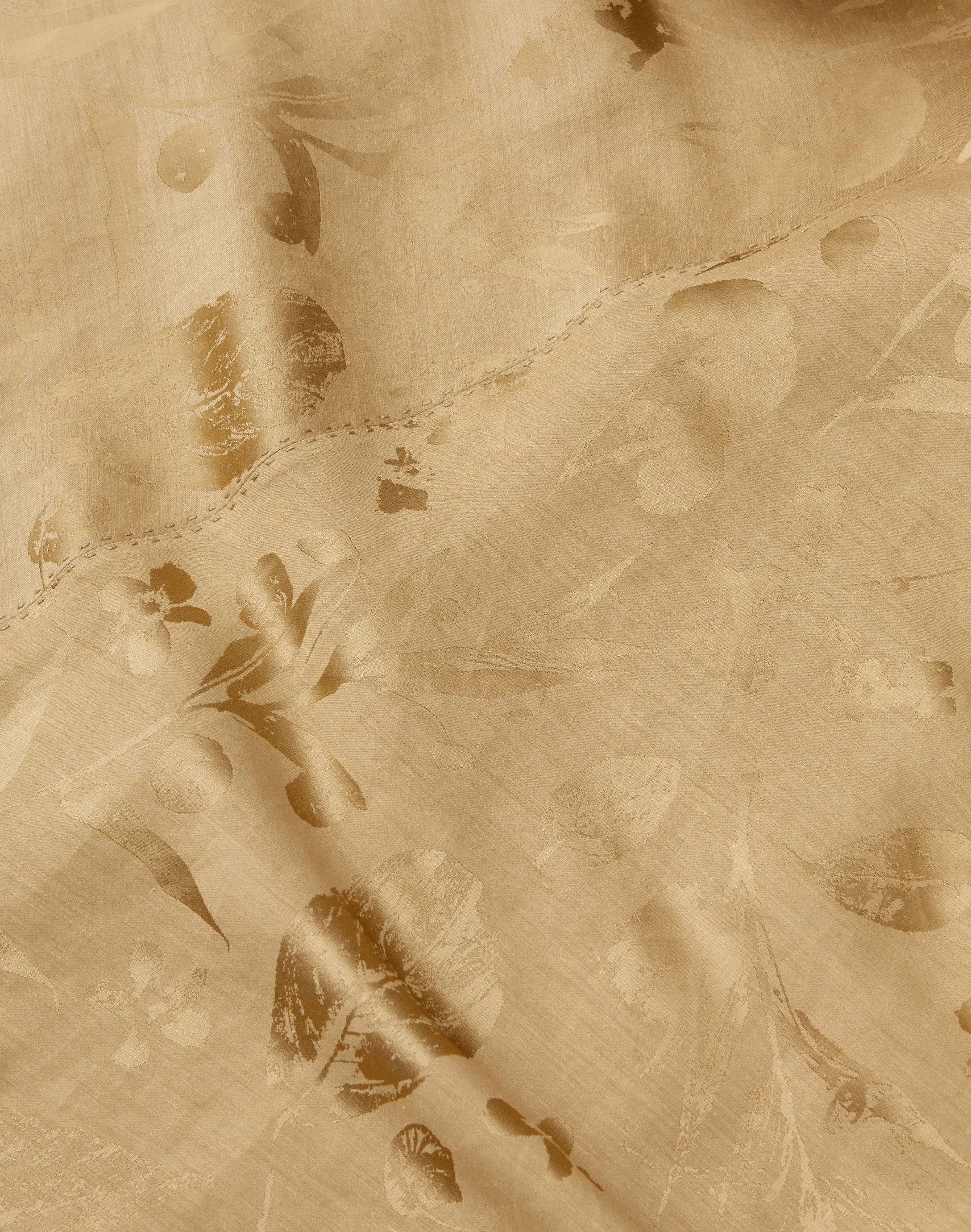 Eco Flora Jacquard Linen-Viscose Flared Dress