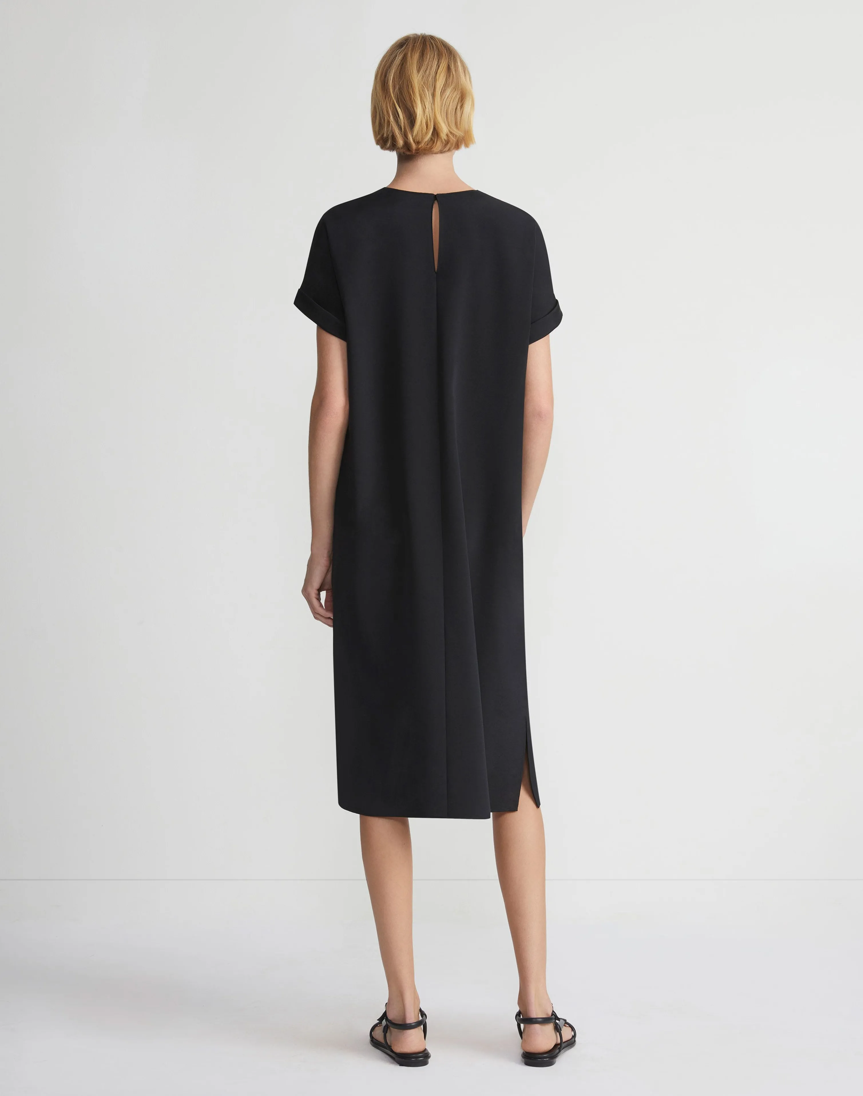 Silk Stretch Georgette T-Shirt Dress