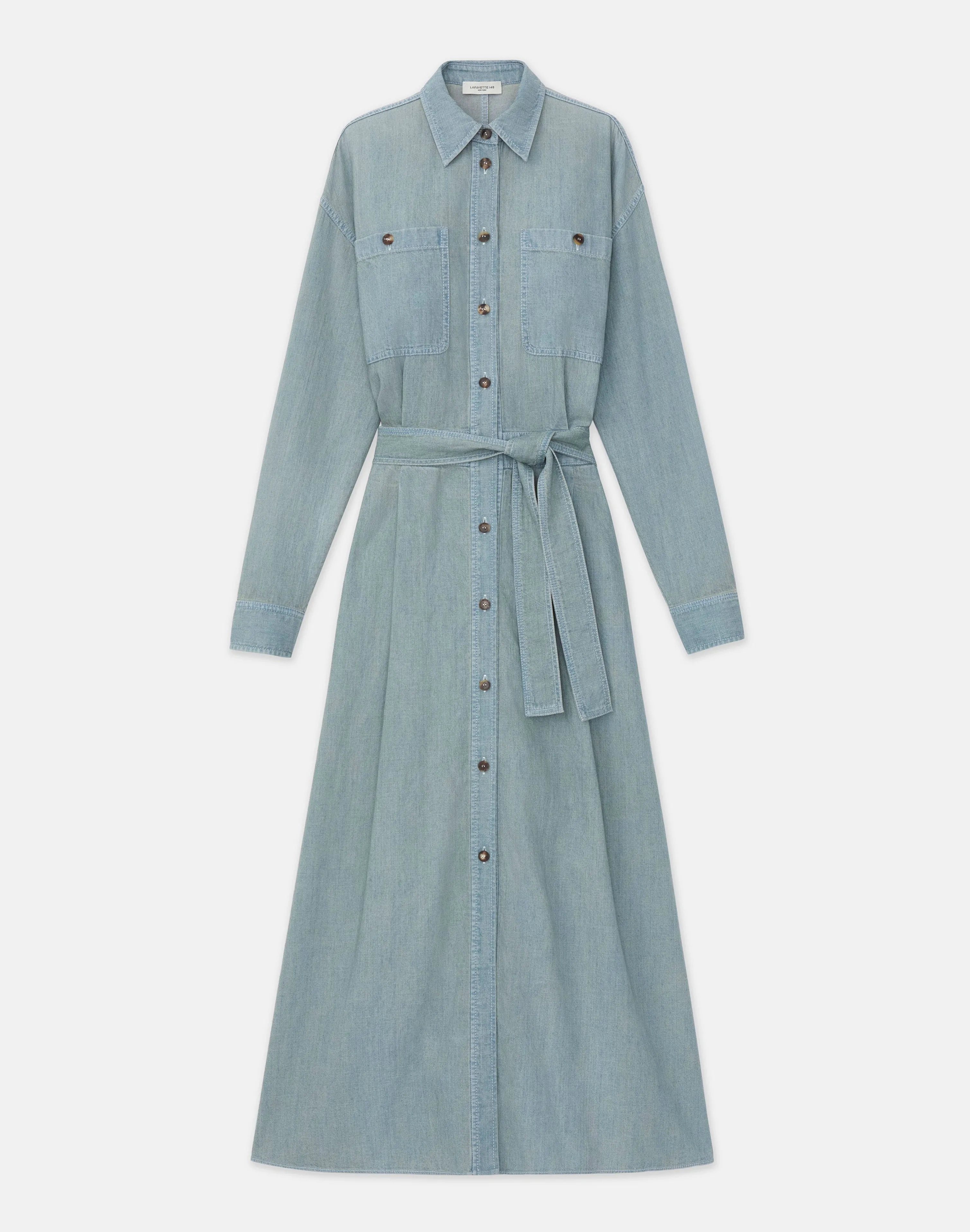Organic Cotton Chambray Shirtdress