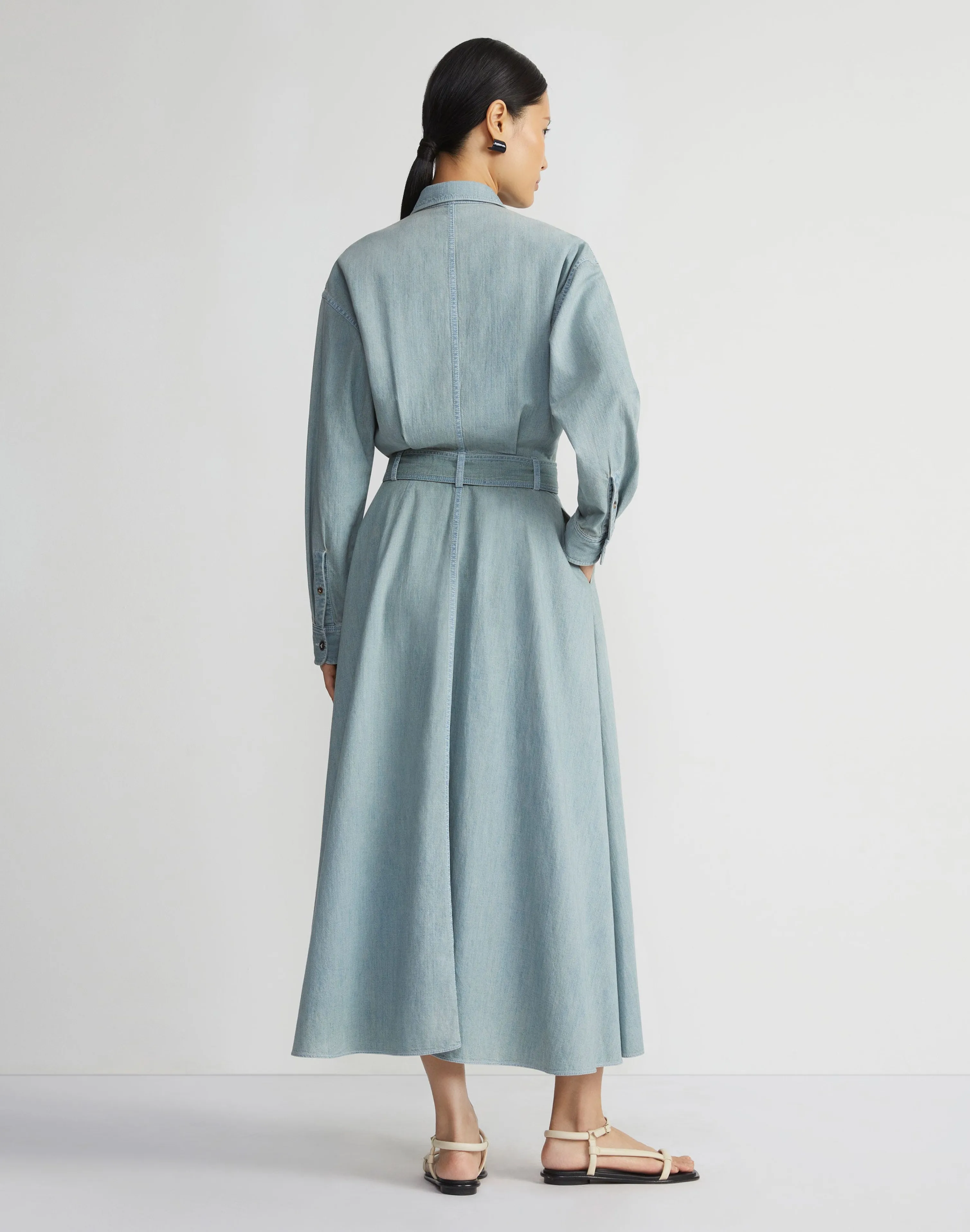 Organic Cotton Chambray Shirtdress
