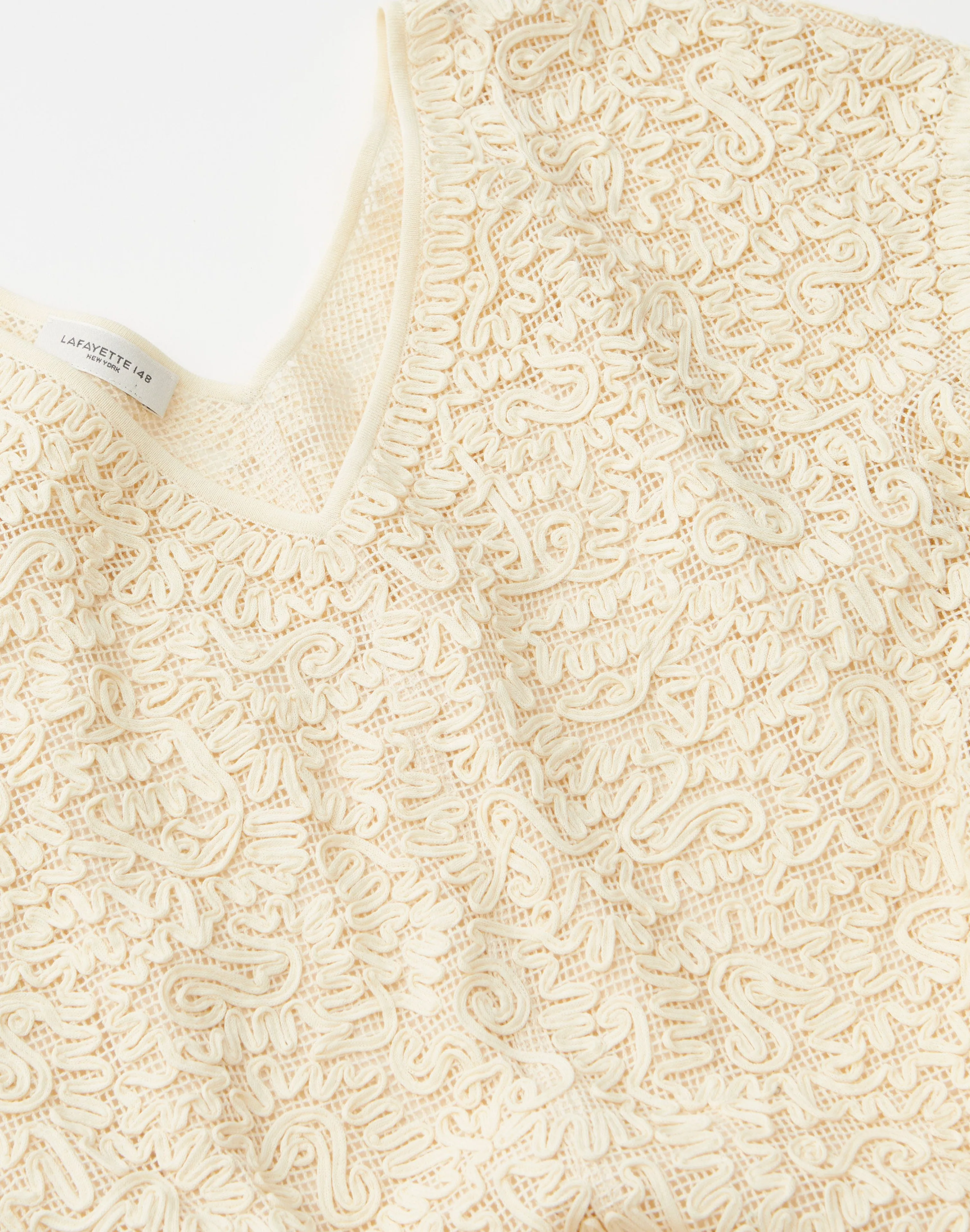 Soutache Embroidered Cotton Dress